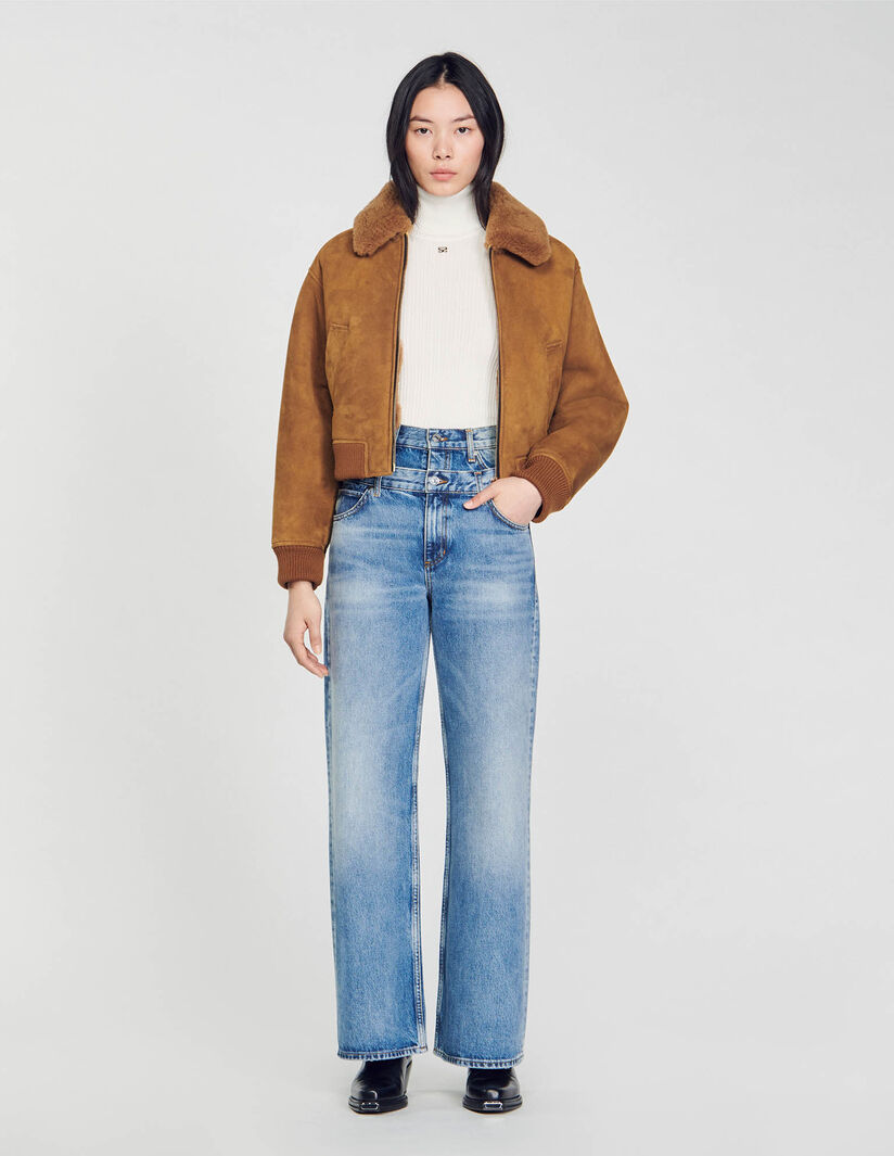 Sandro Double-belted jeans