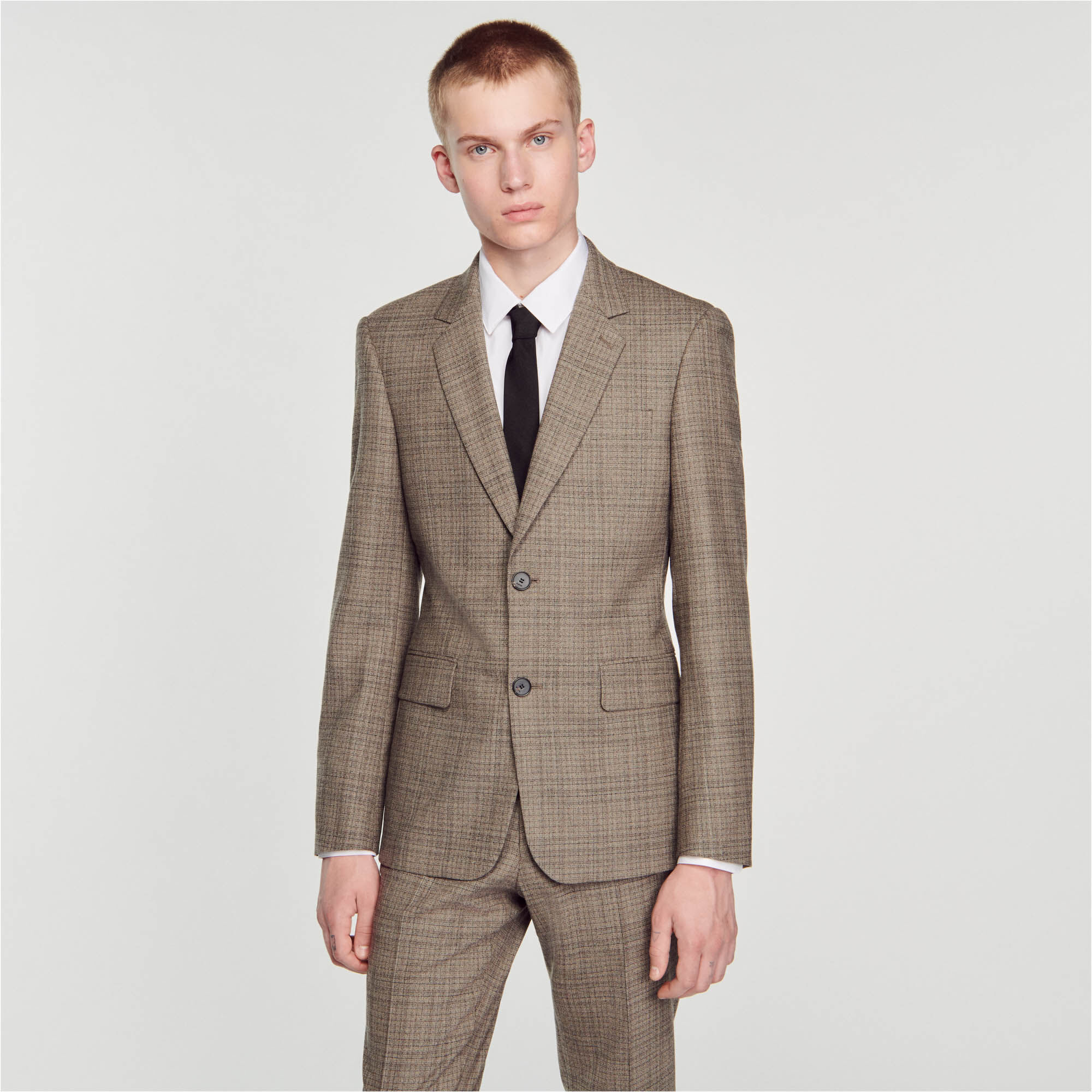 Sandro check coat hotsell