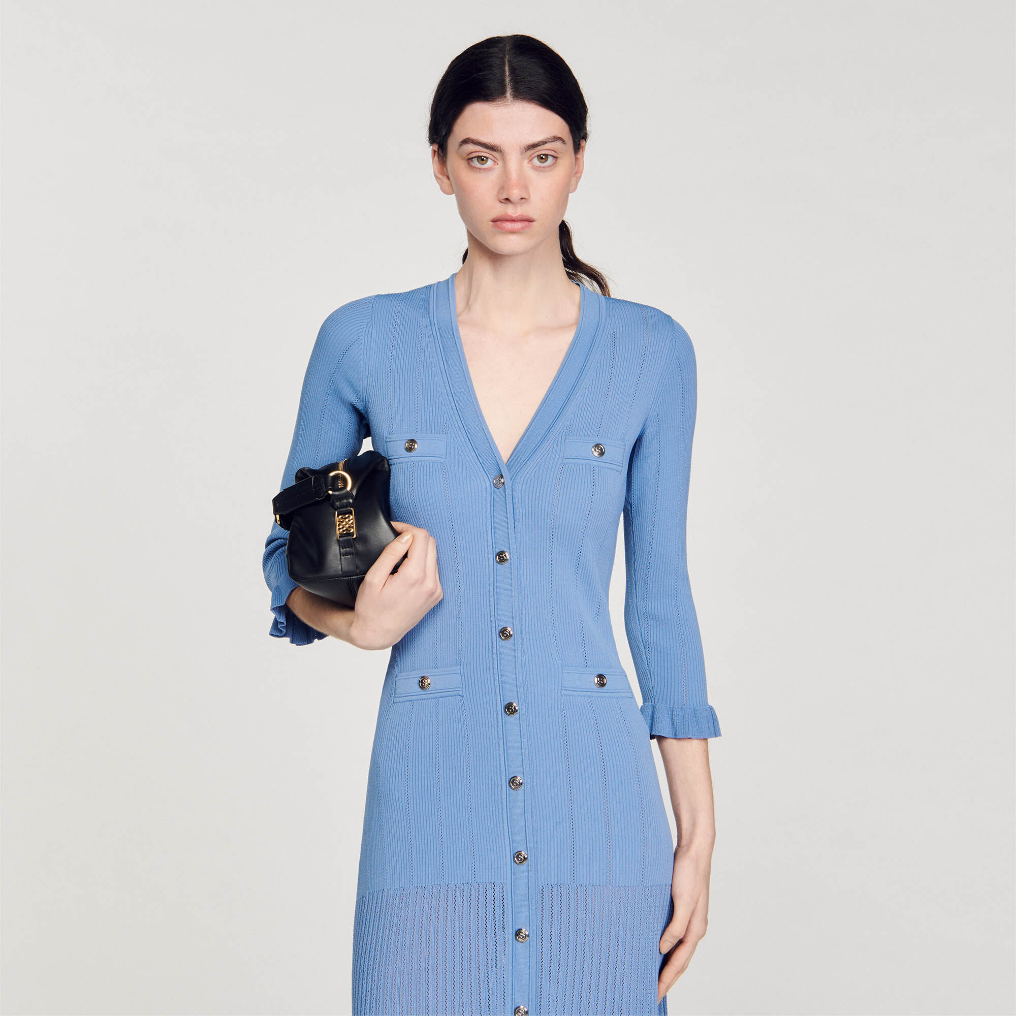 Sandro dress blue on sale