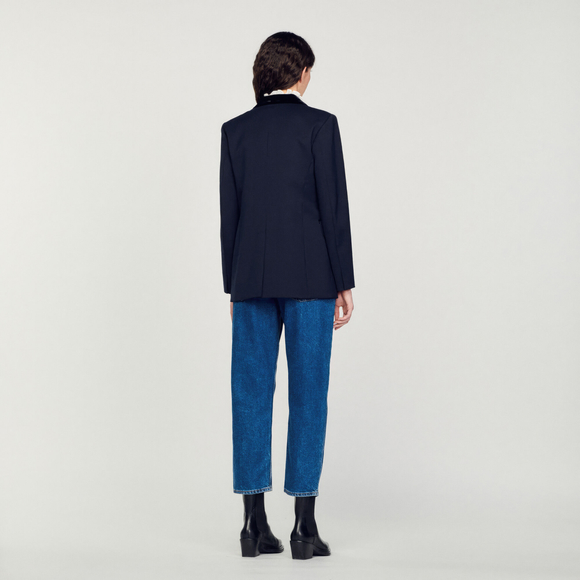 Sandro blue best sale jacket