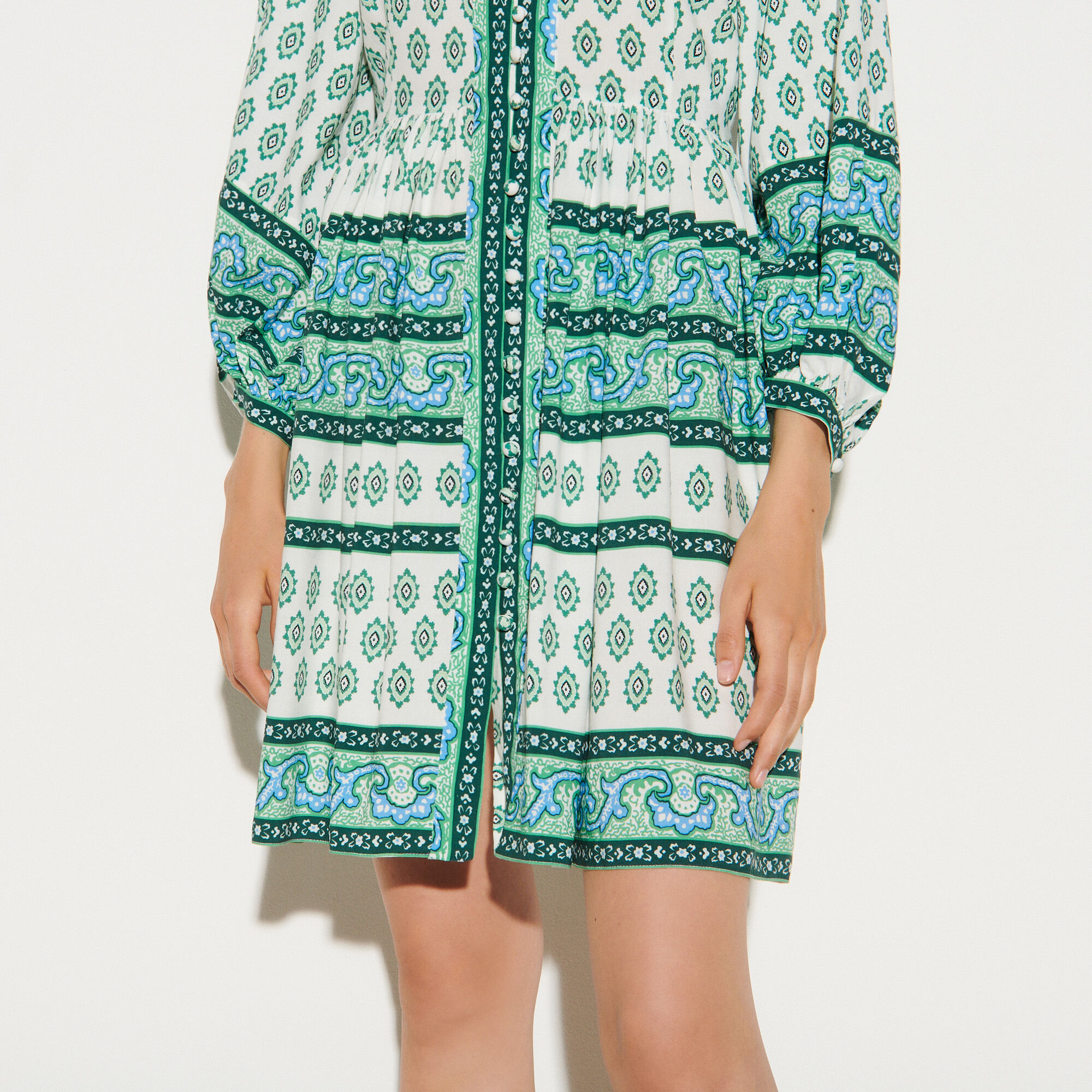 sandro printed shirt dress