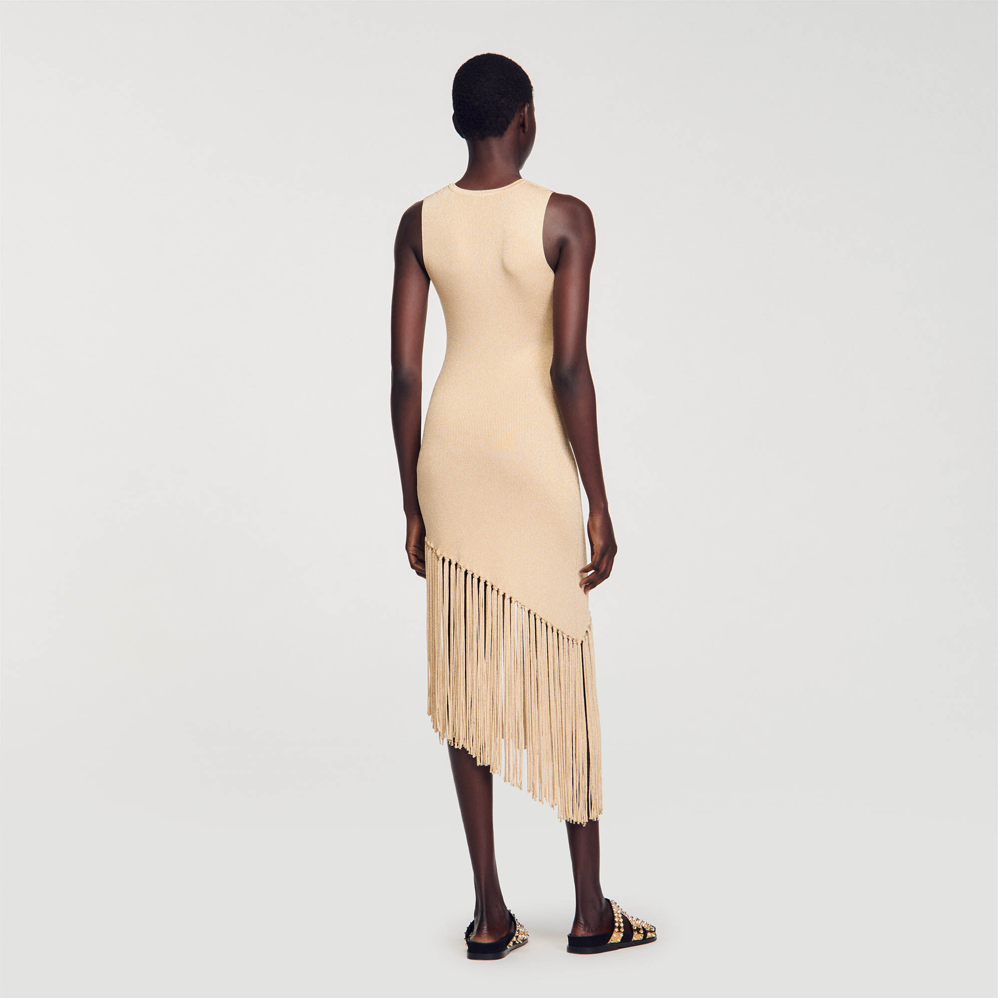 Sandro gold cheap dress