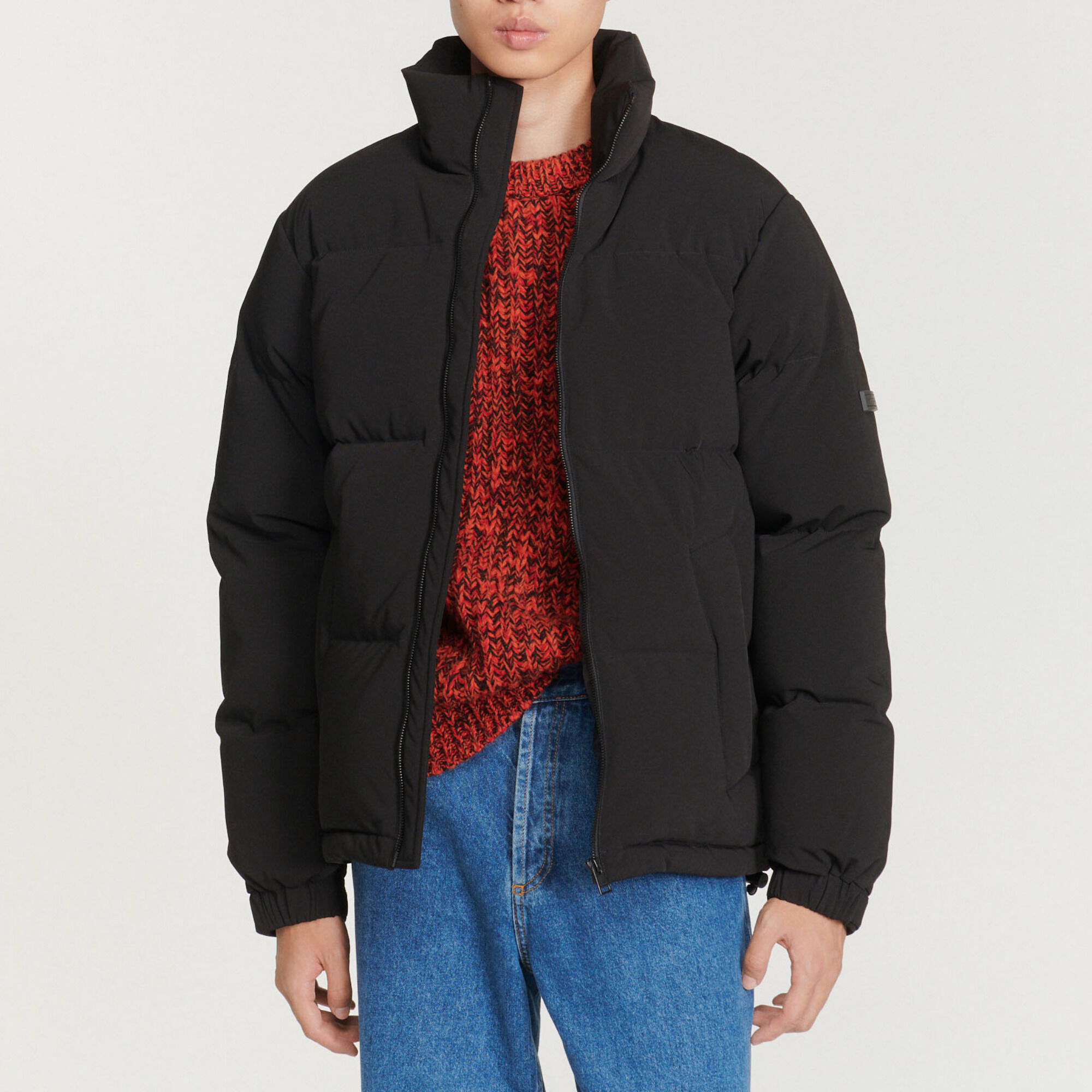 Oversized technical fabric padded jacket Select a size and Login to add to  Wish list