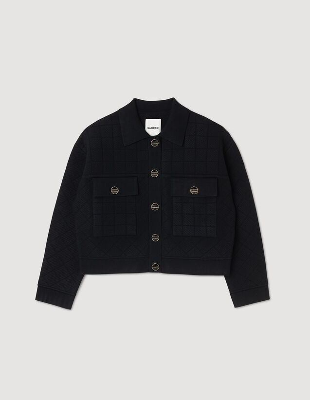 Marcel Cropped knit cardigan - Sweaters & Cardigans | Sandro Paris