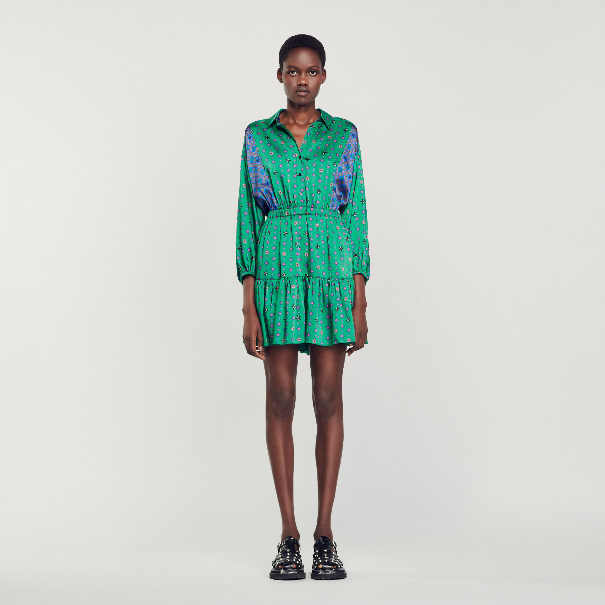 Sandro short shop printed dress