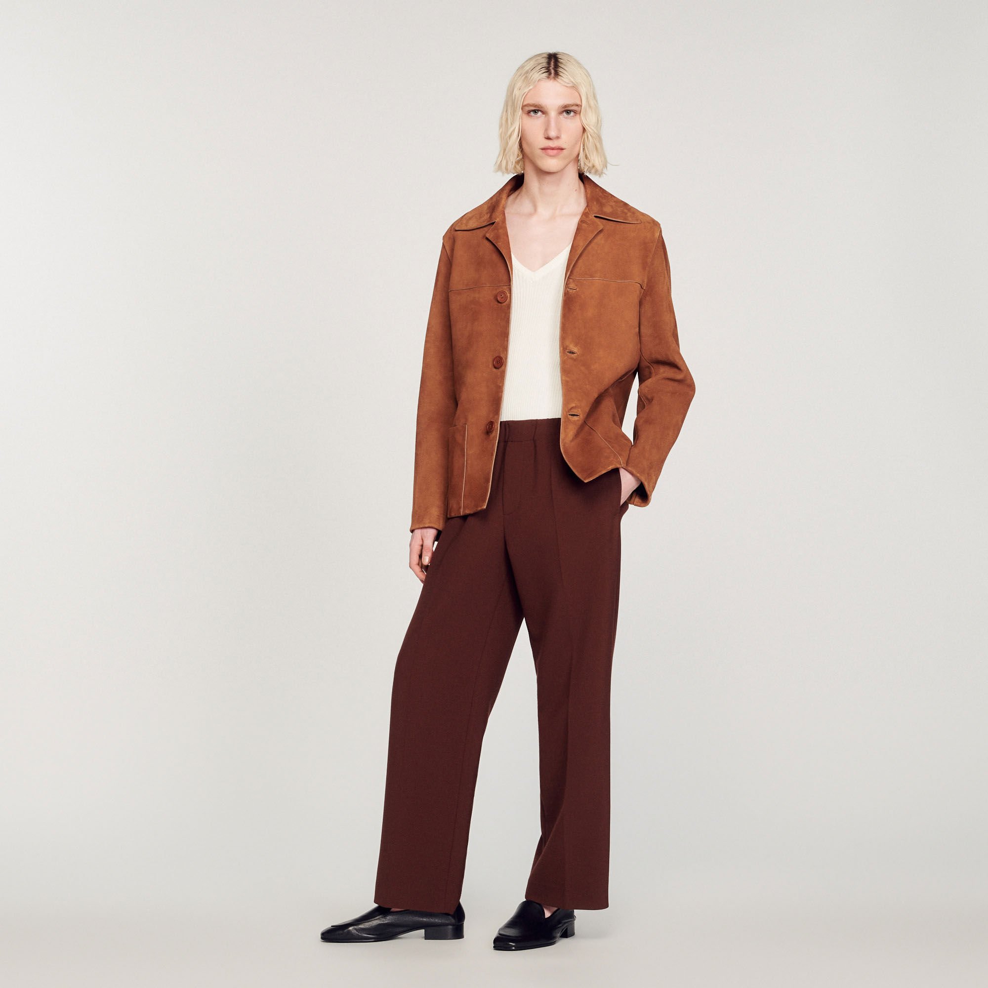 Sandro Suede jacket SHPBL00707