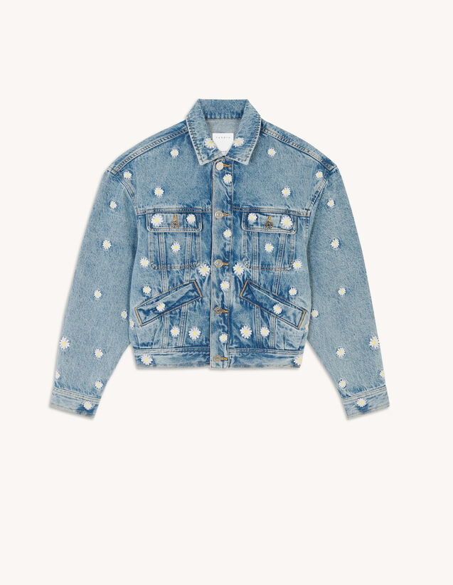Oversized embroidered jacket - Jackets & Blazers | Sandro Paris