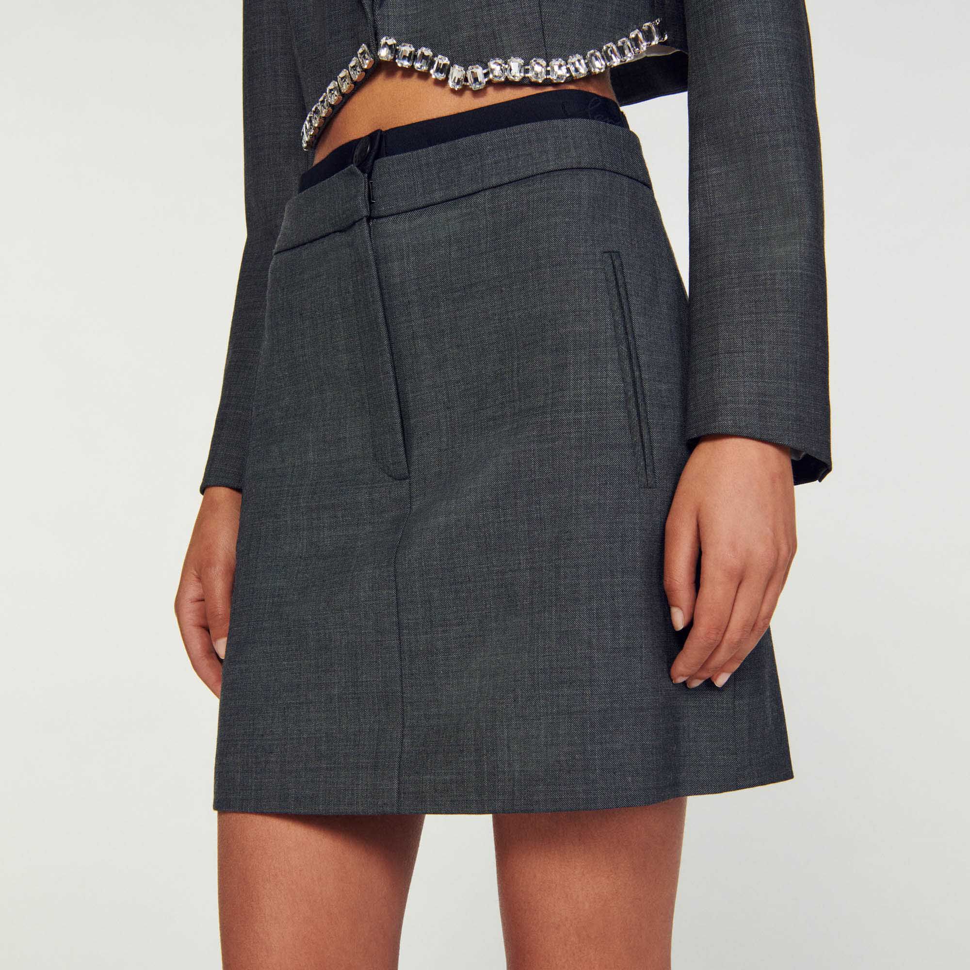Fontaine Elasticated mini skirt Skirts Sandro Paris
