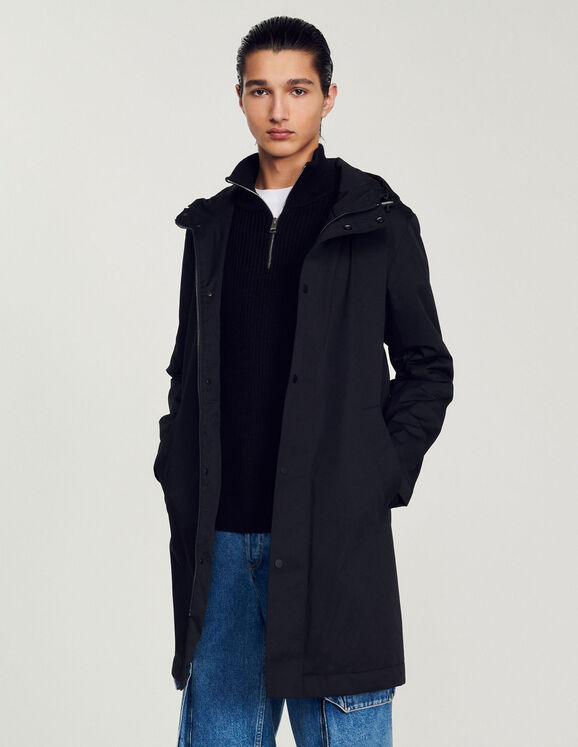 Zip waterproof jacket - Coats | Sandro Paris