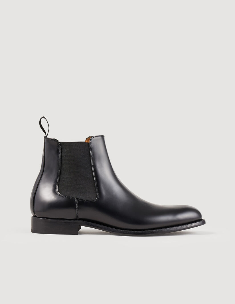 Sandro Leather Chelsea ankle boots