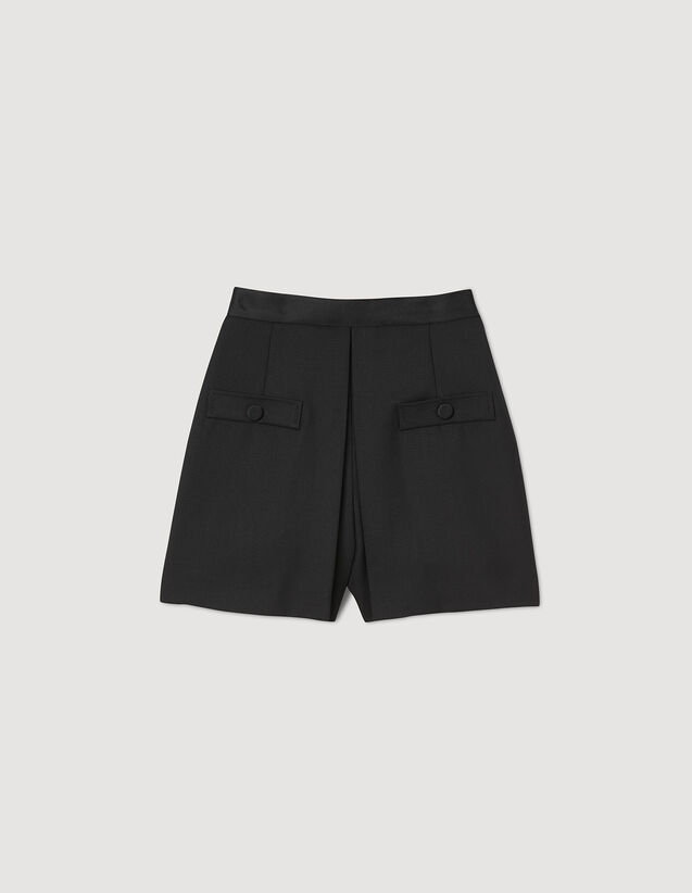 Hugo High-waisted shorts with buttons - Pants & Shorts | Sandro Paris