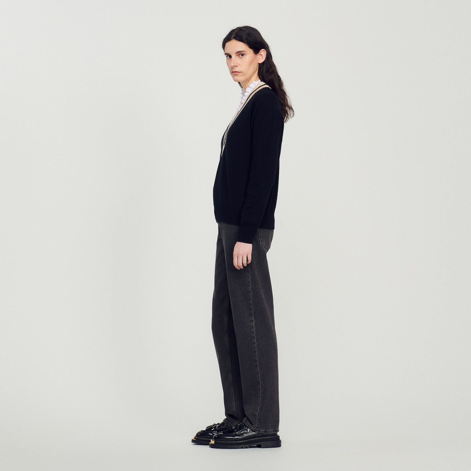 Sandro v neck sweater sales