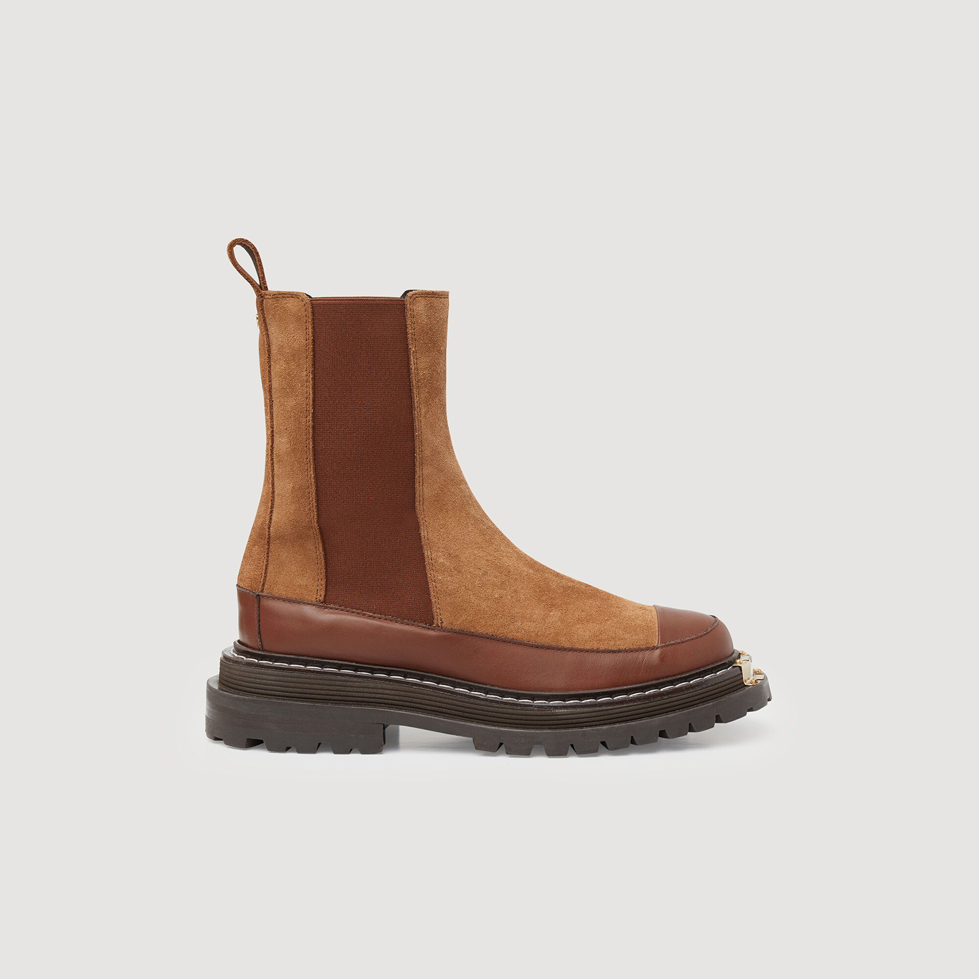 Boots discount sandro camel