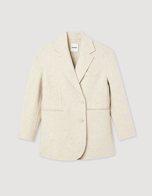 Ethan Oversized wool coat - See All | Sandro Paris