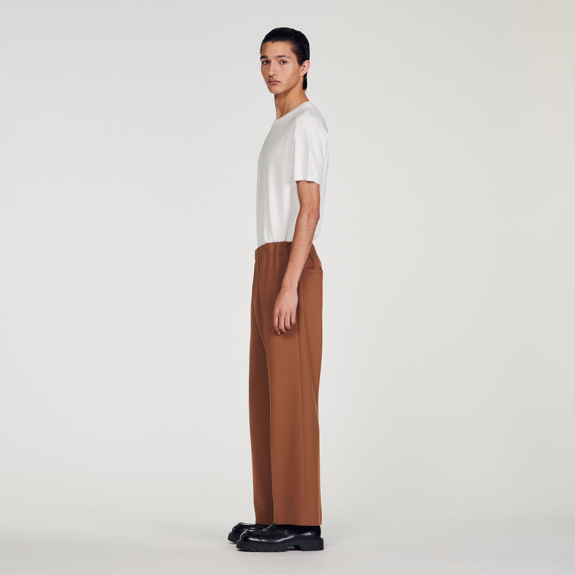Jersey Wide leg pants Pants Shorts Sandro Paris