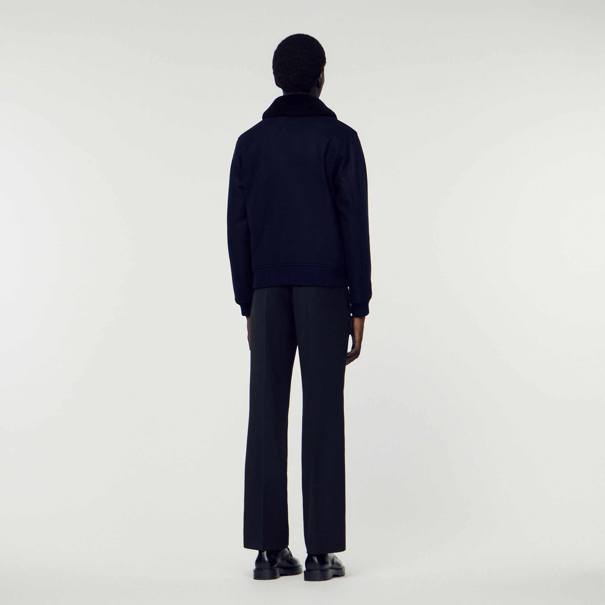 Sandro paris shearling jacket 2025