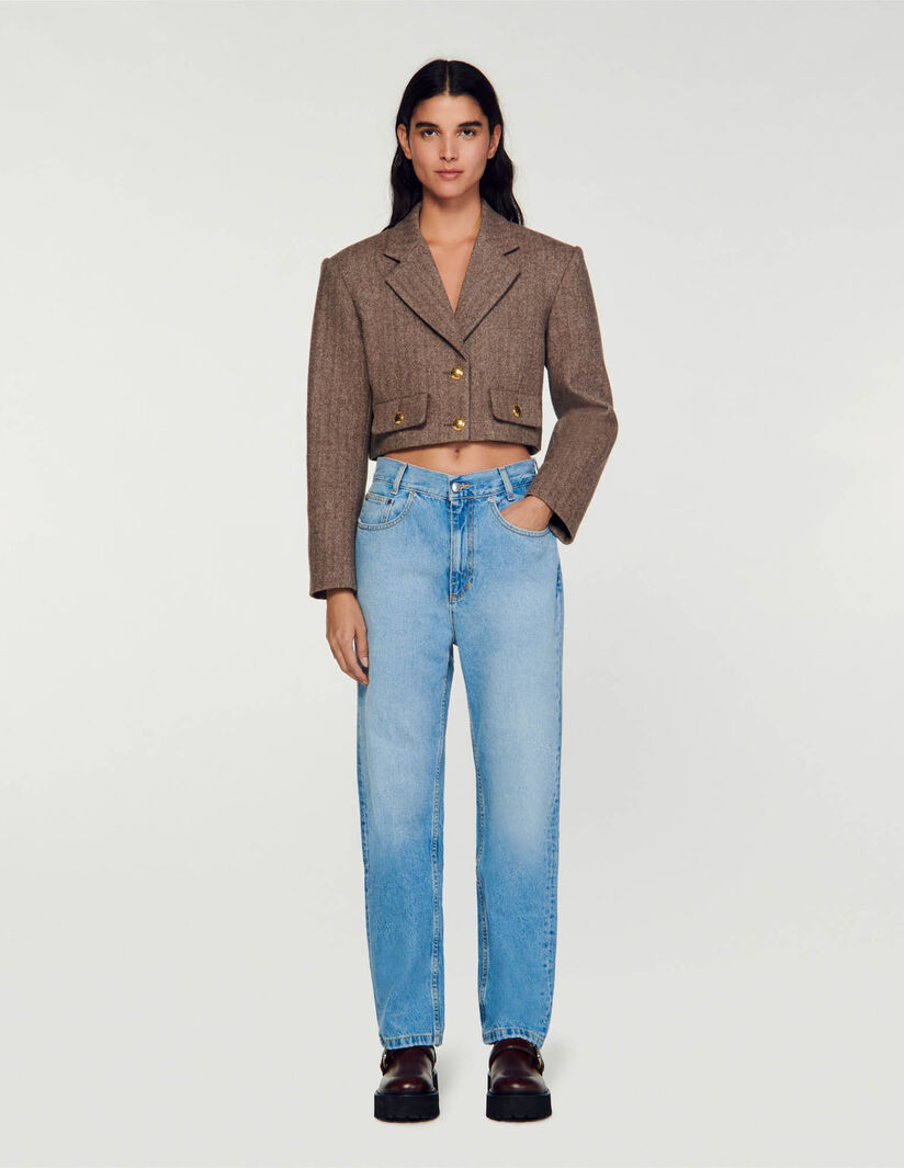 Sandro Structured cropped jacket