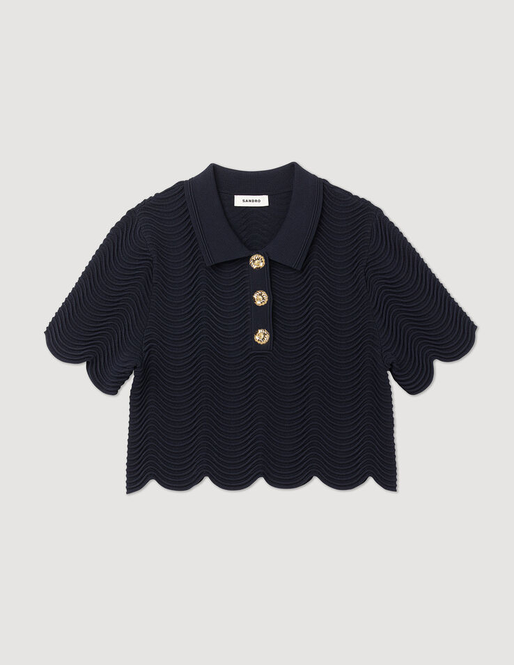 Sandro Cropped knit sweater Login to add to Wish list. 2