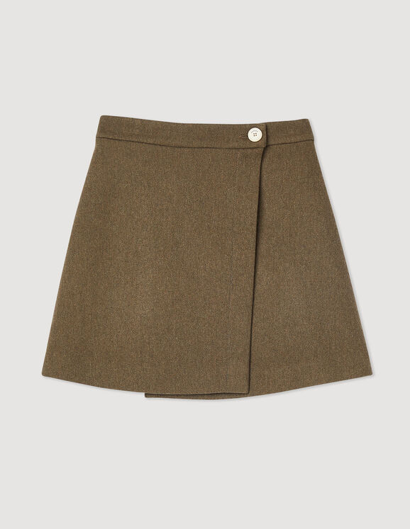 Short wraparound skirt - Skirts | Sandro Paris