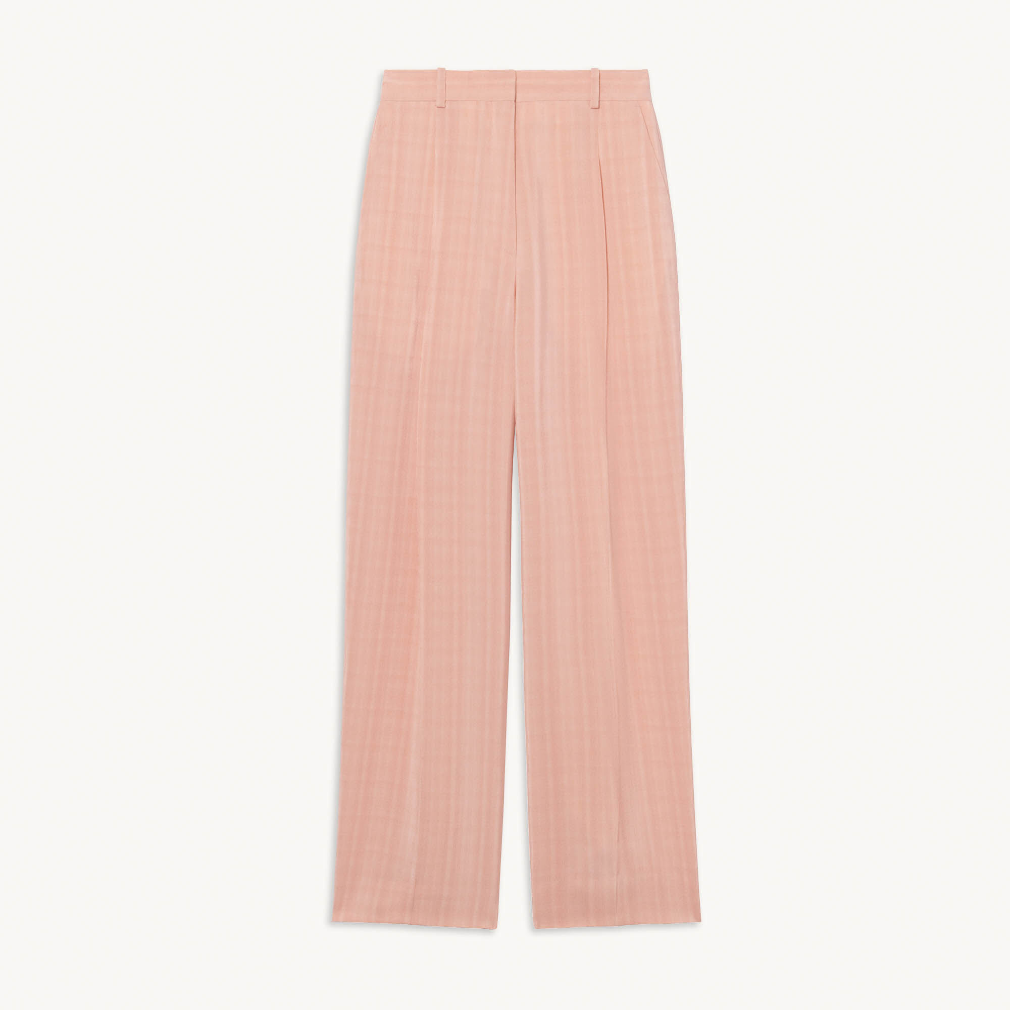 Straight pants with pleats