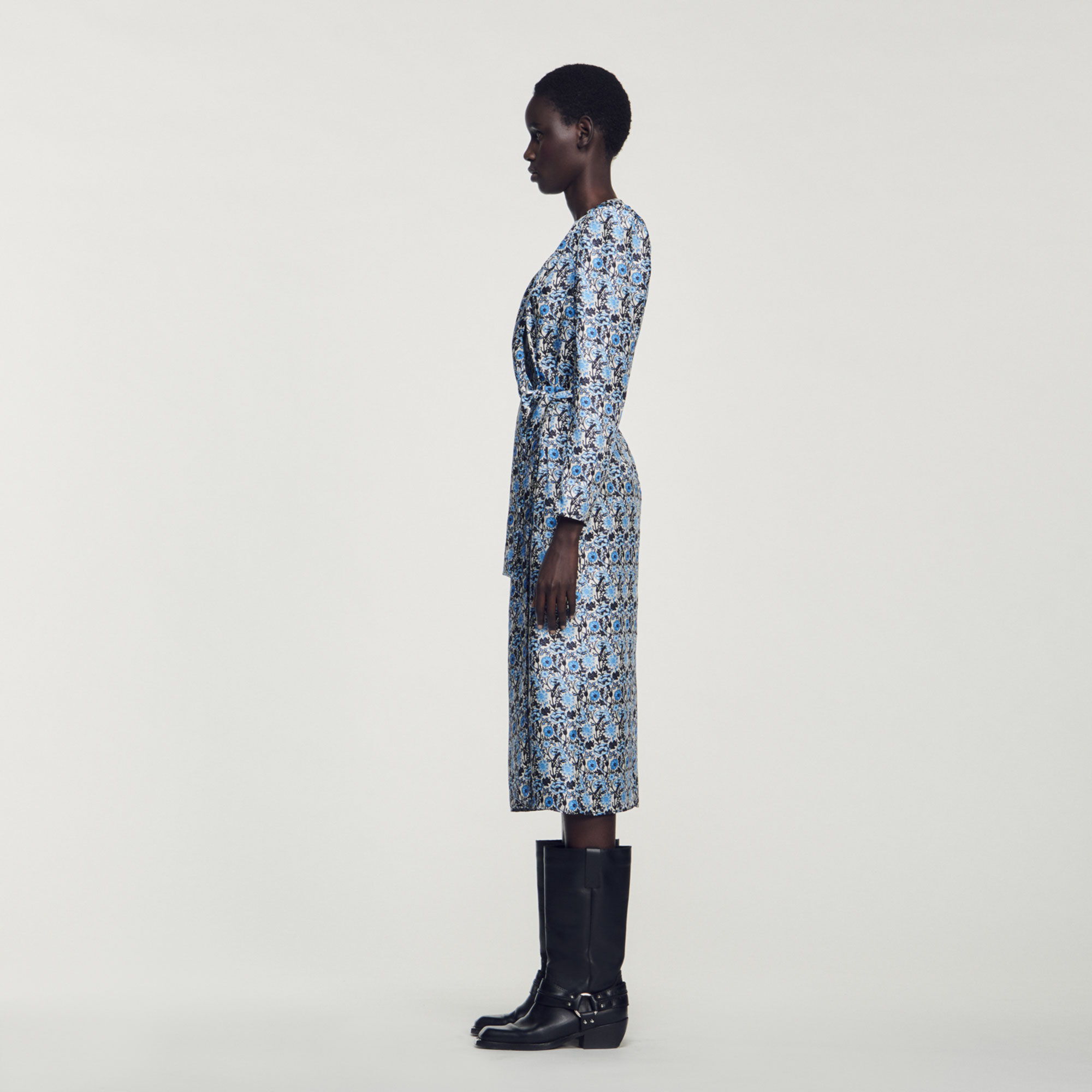 Sandro floral silk dress top