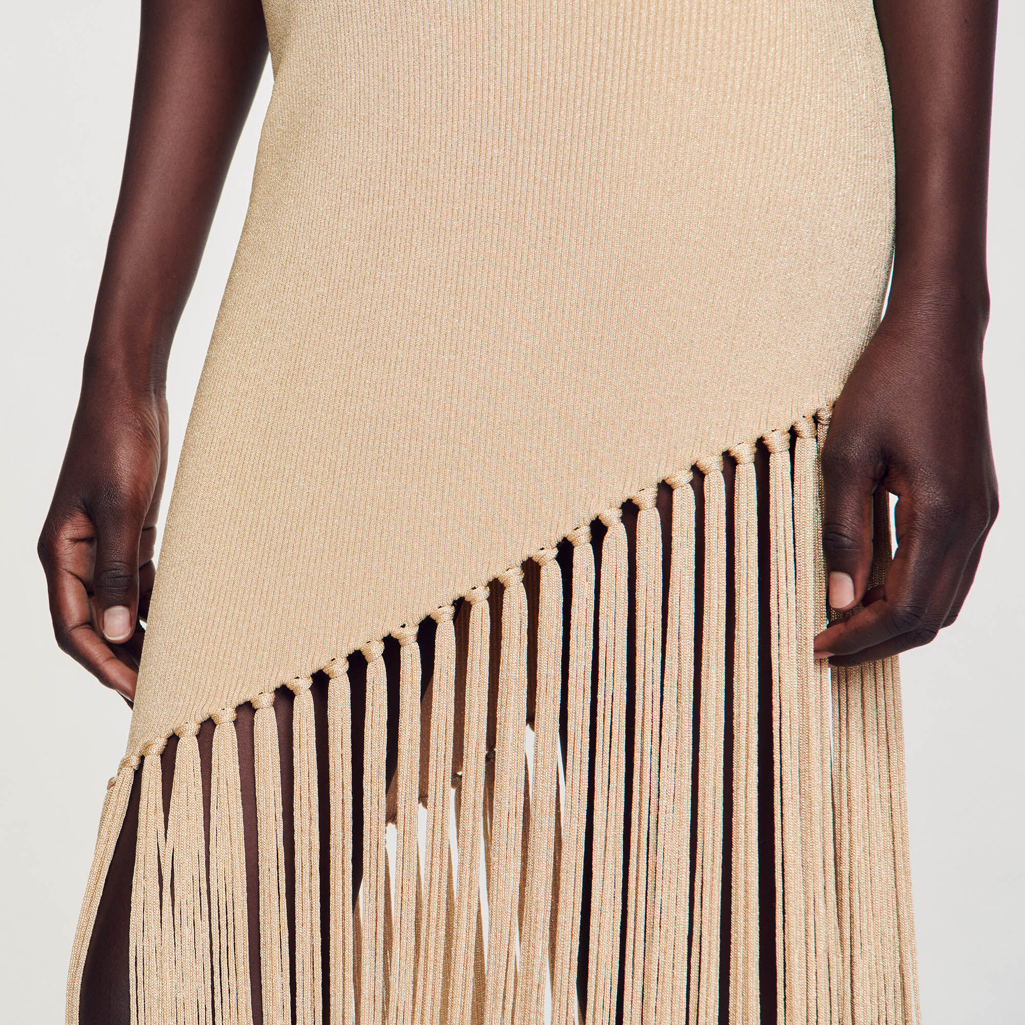 Sandro store gold dress