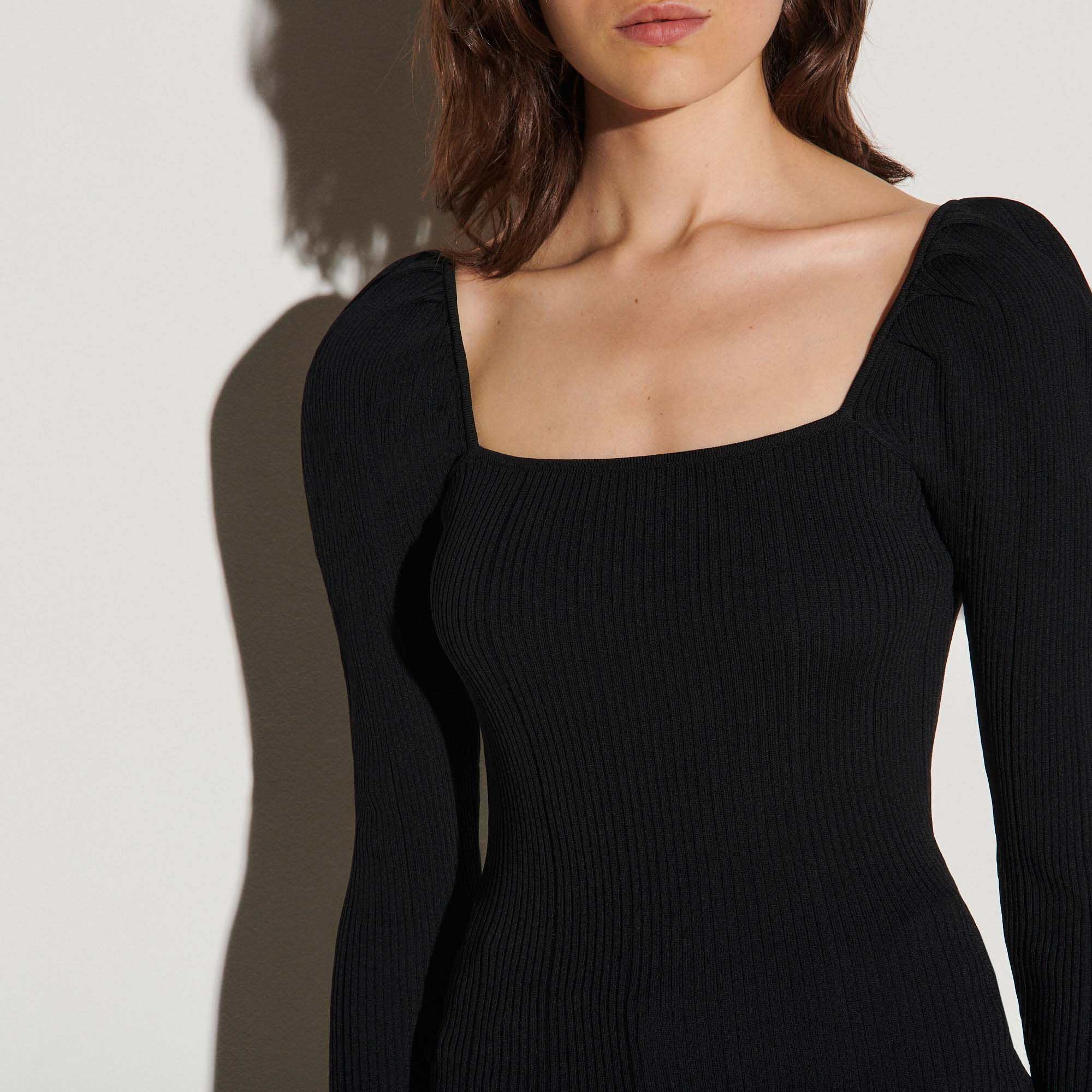 square neck cardigan
