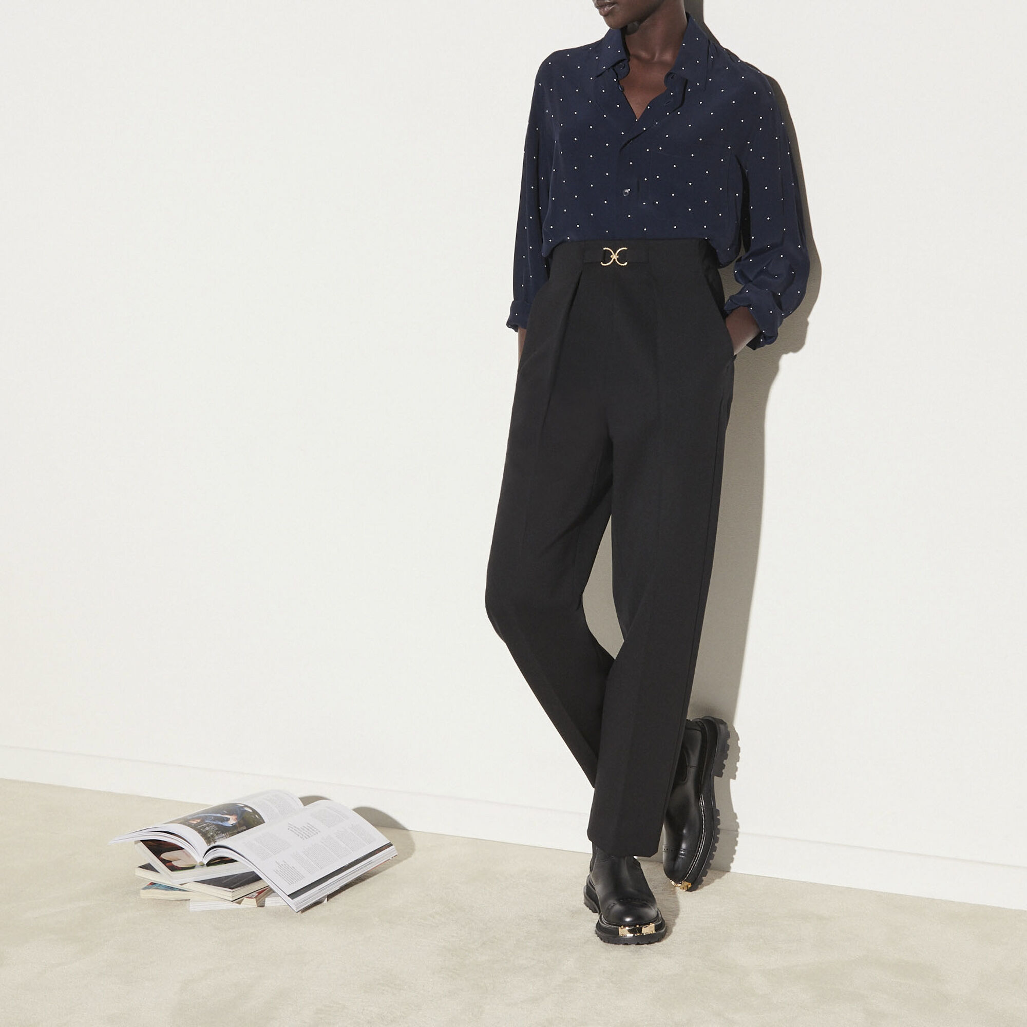 sandro high waisted pants