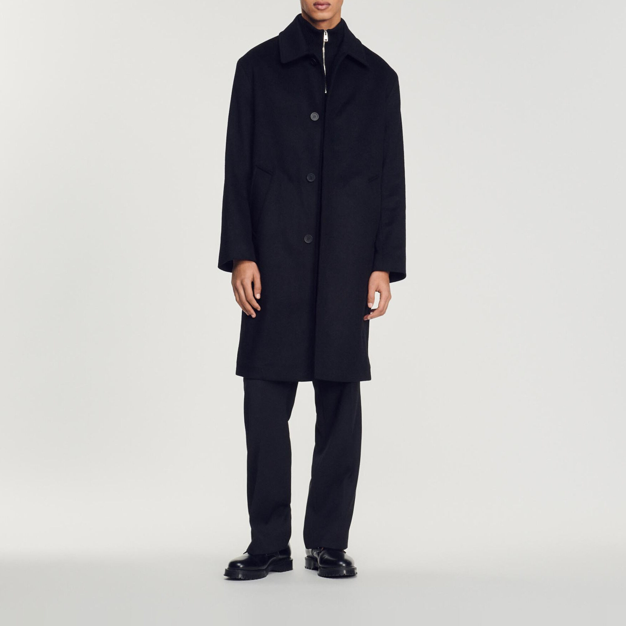 Wide wool cloth coat