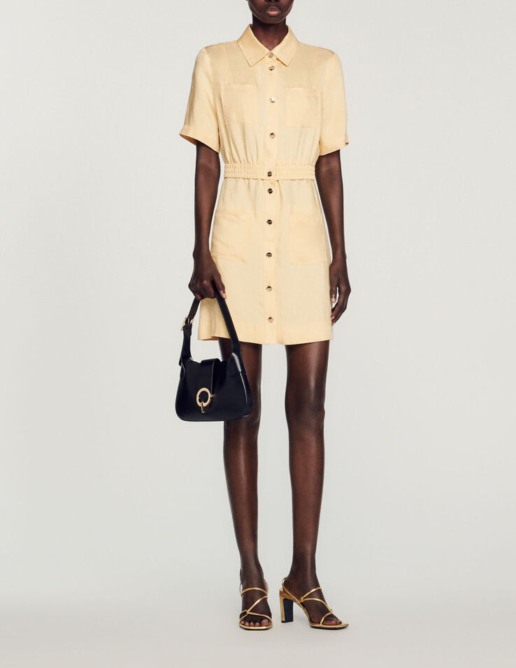 Sandro Short buttoned dress Select a size and Login to add to Wish list. 1