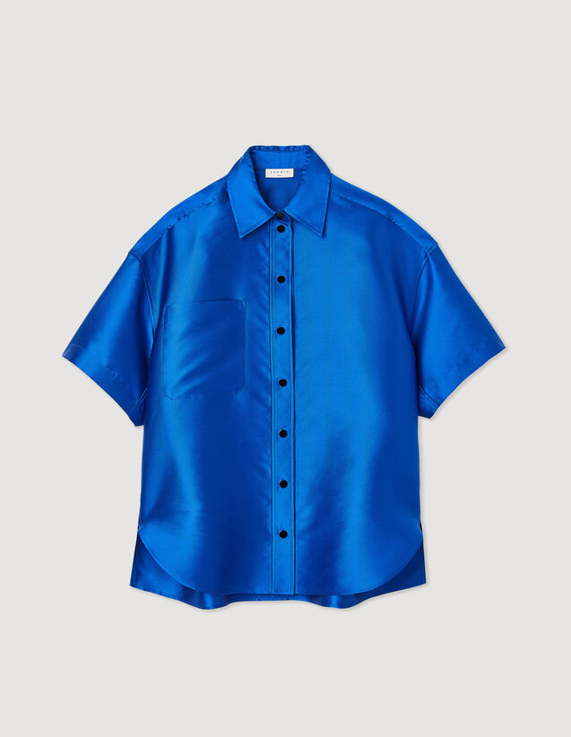 Sandro Oversized satin shirt Login to add to Wish list. 1