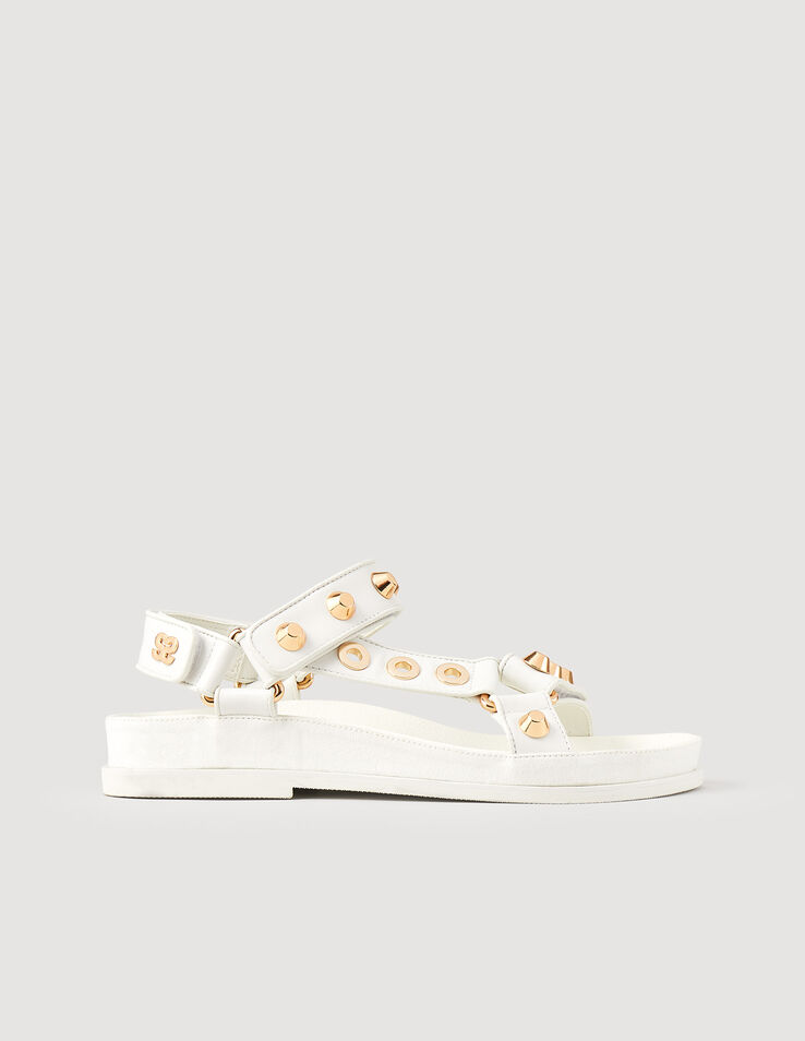 Sandro Studded leather sandals Login to add to Wish list. 1