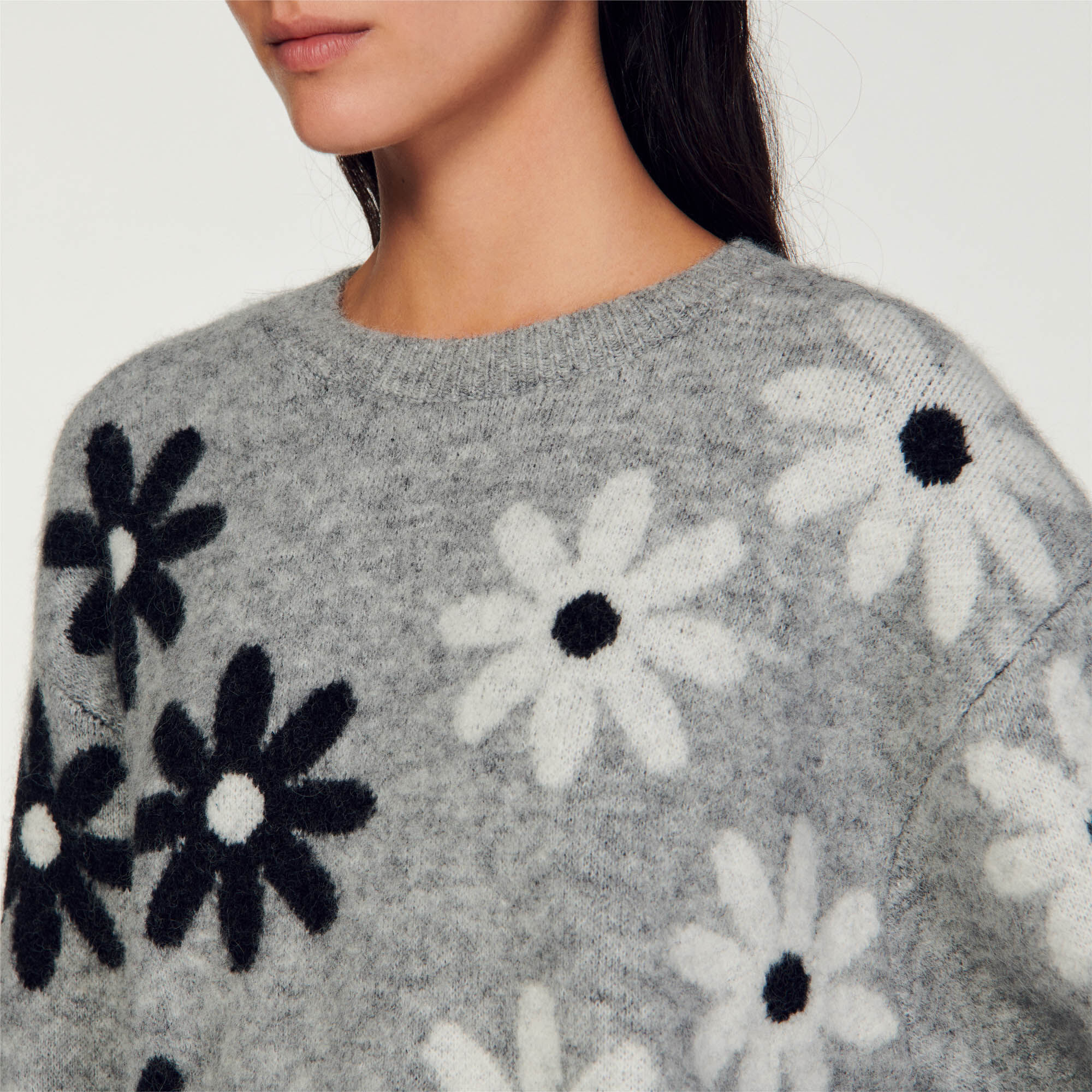 Maguy Floral knit sweater Sweaters Cardigans Sandro Paris