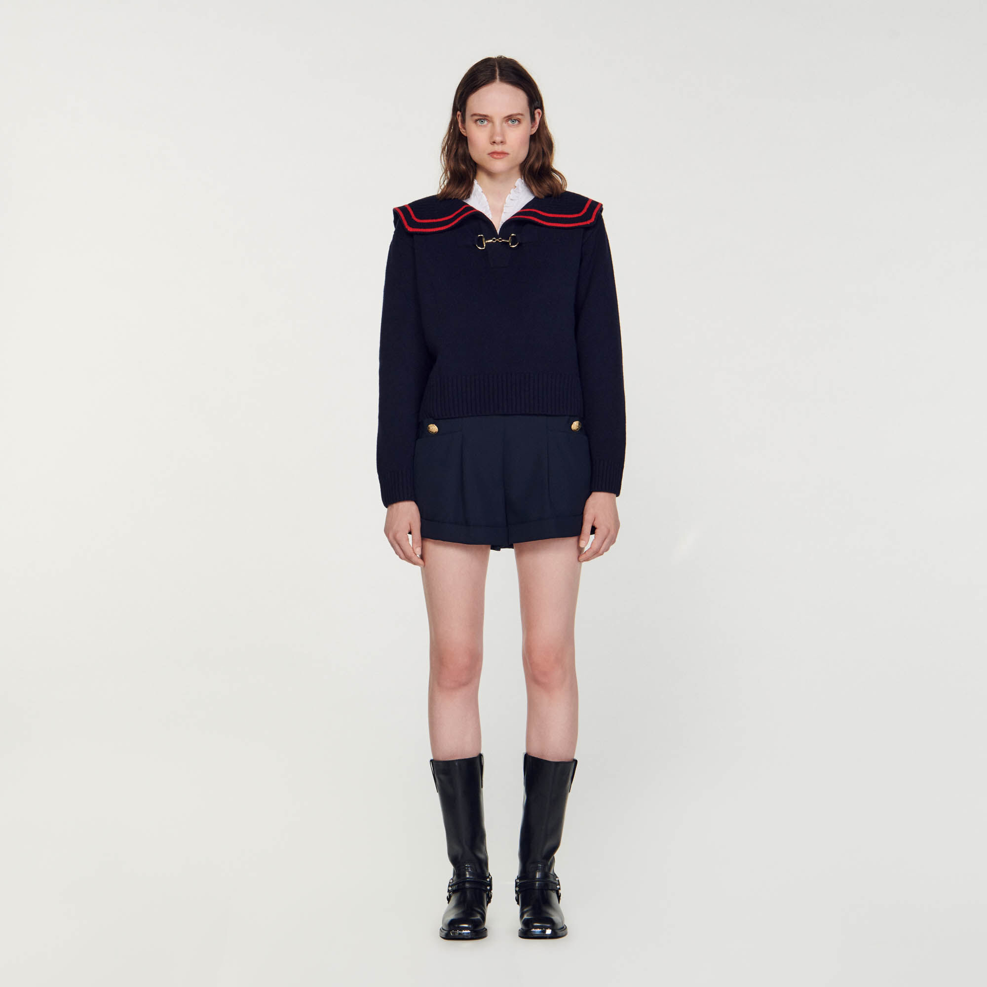 Williams Sweater with an open collar Sweaters Cardigans
