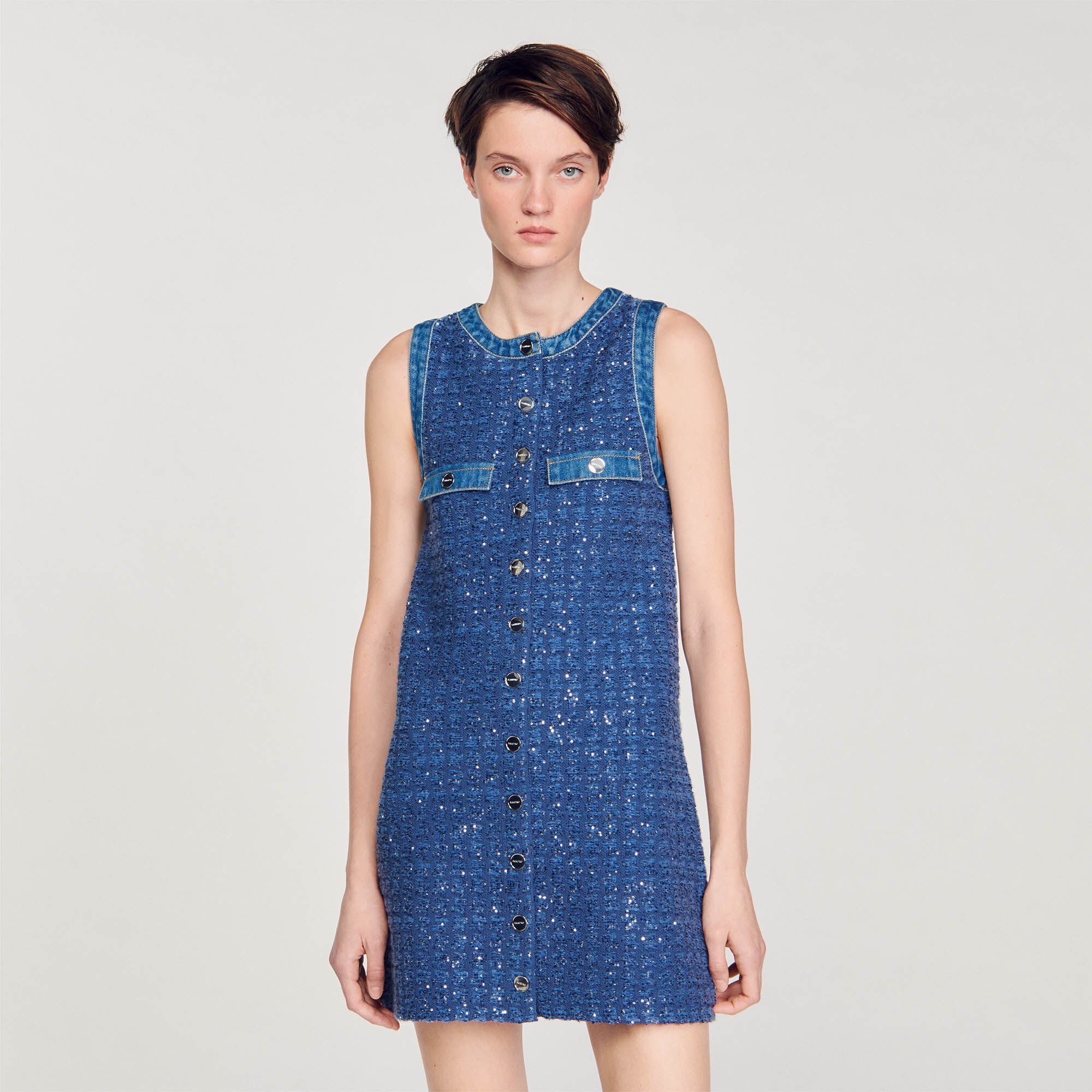 Sandro blue shop dress