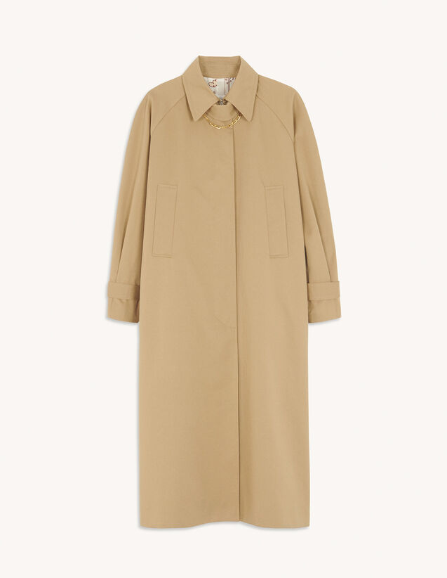 Sandro Cotton trench coat with detachable chain. 2