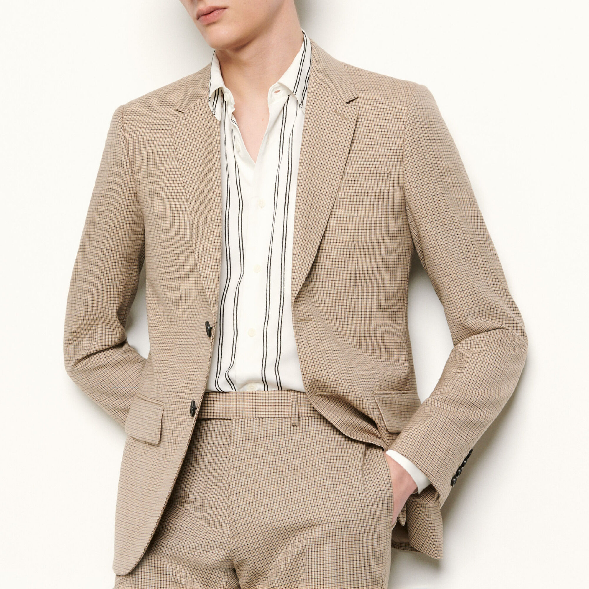 sandro red suit