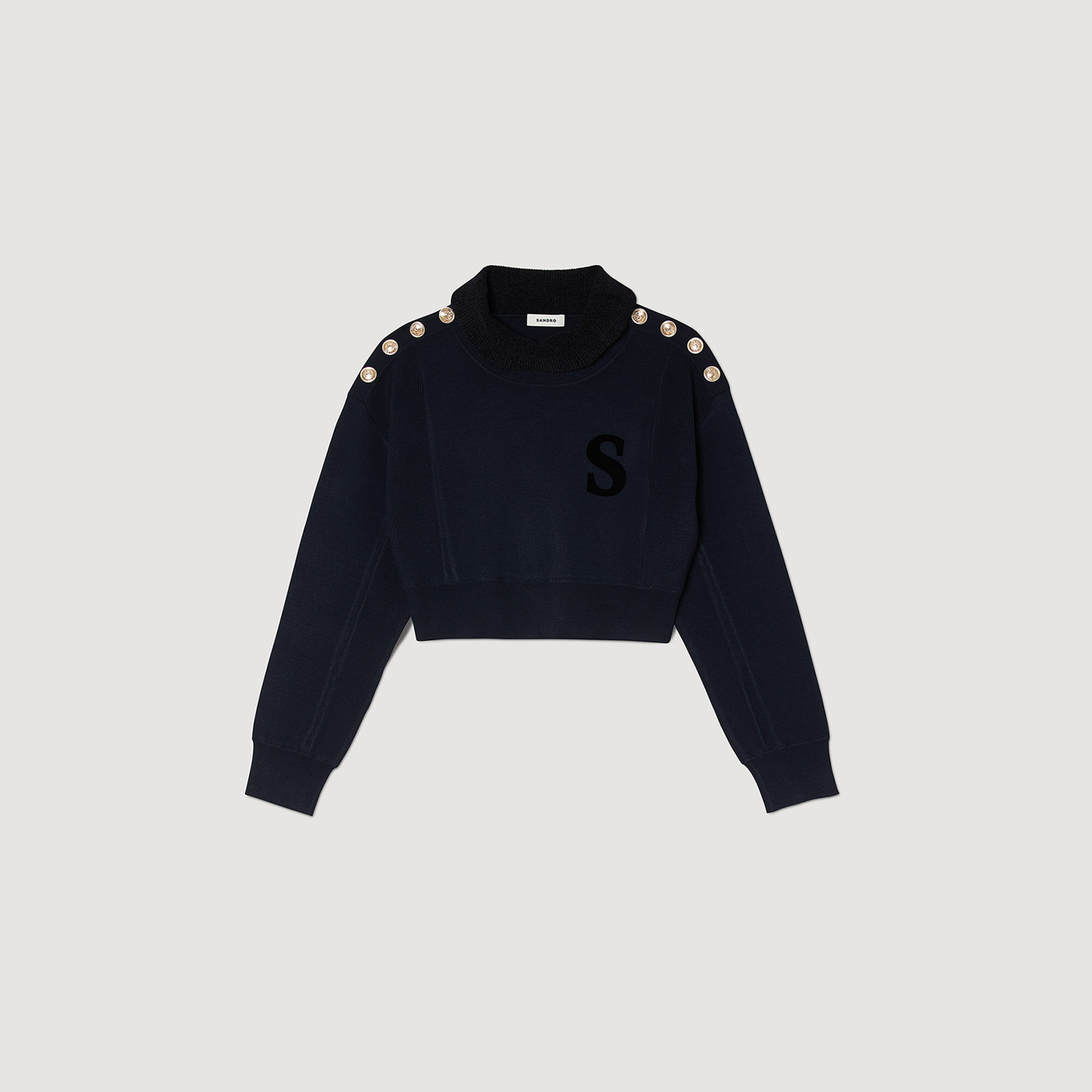 Cropped turtle neck jumper outlet