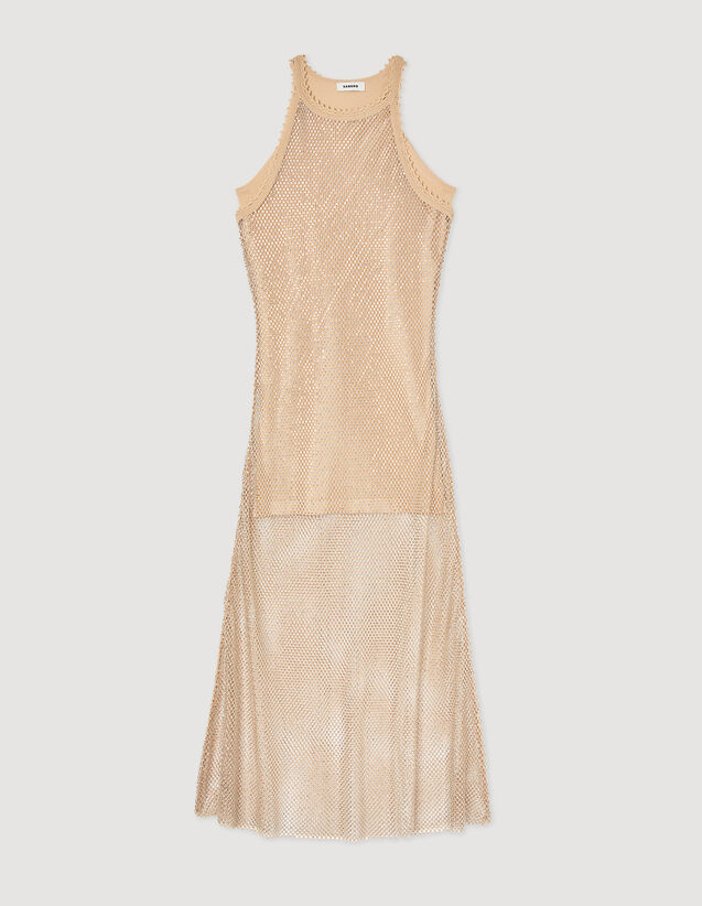 Sandro Long shiny mesh dress Login to add to Wish list. 2