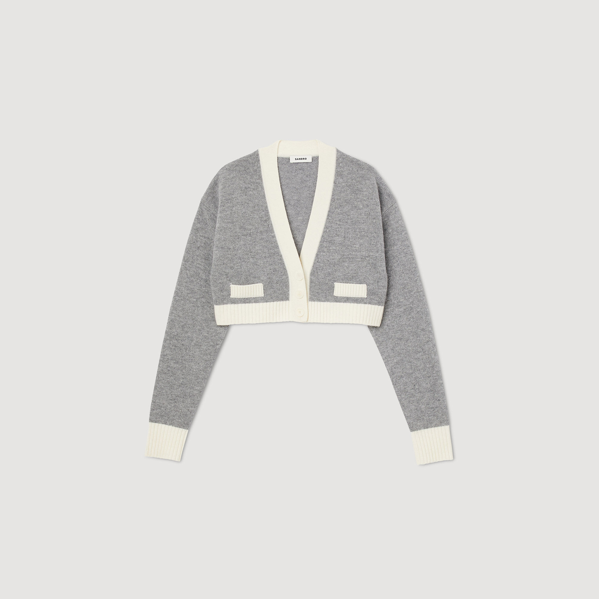 Asria Cropped knitted cardigan - Sweaters & Cardigans | Sandro Paris