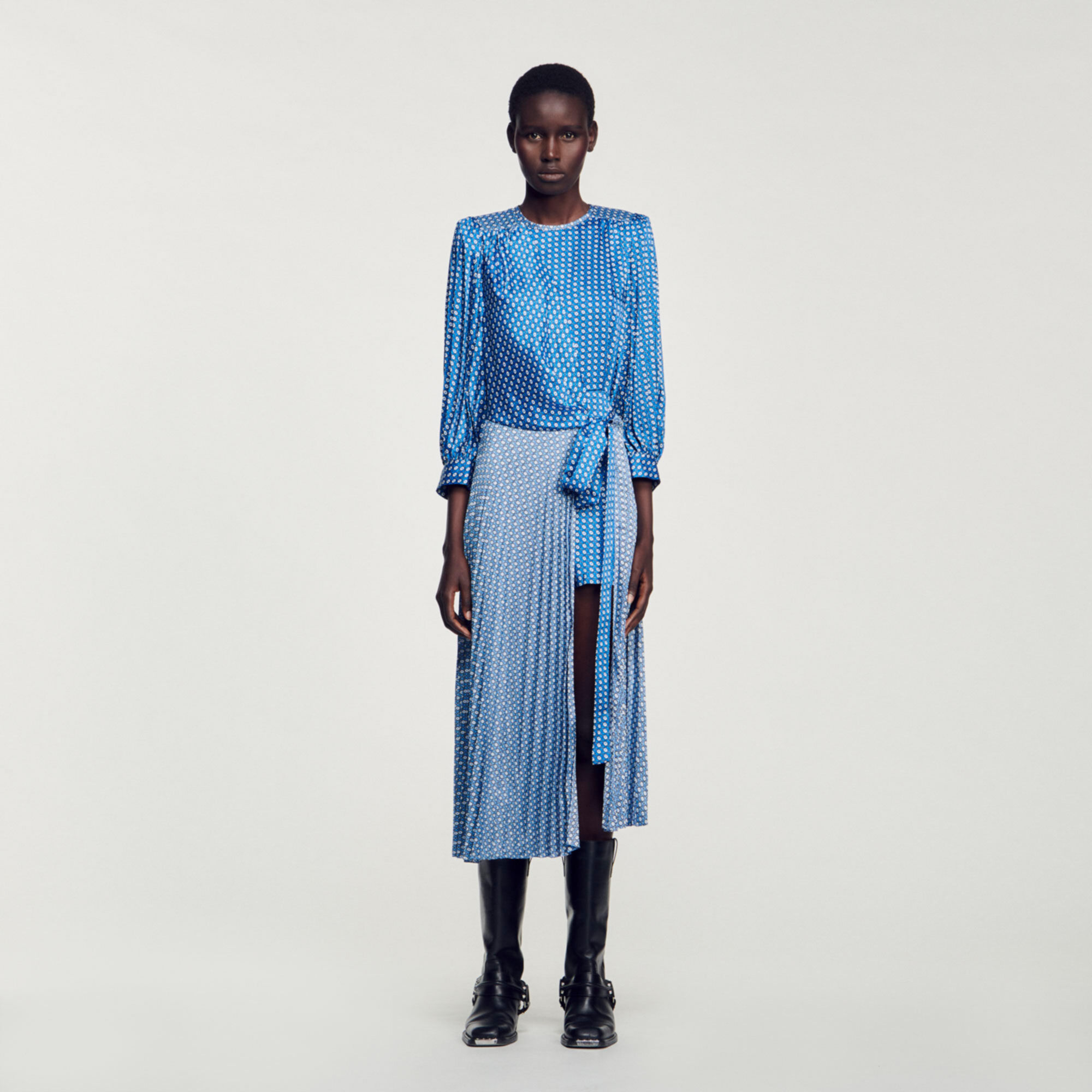 Sandro paris 2025 blue dress