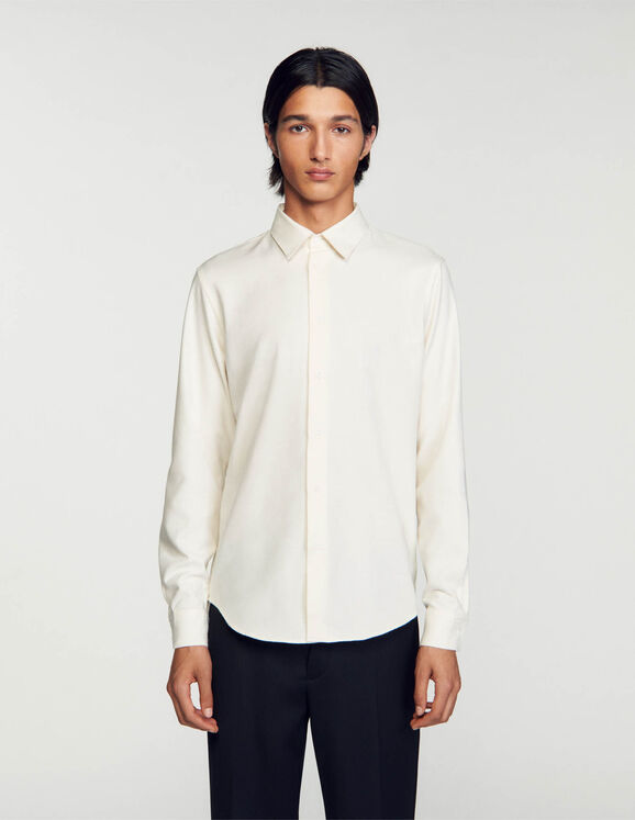 Sandro Checked Embellished Cotton-flannel Shirt In Camel/black