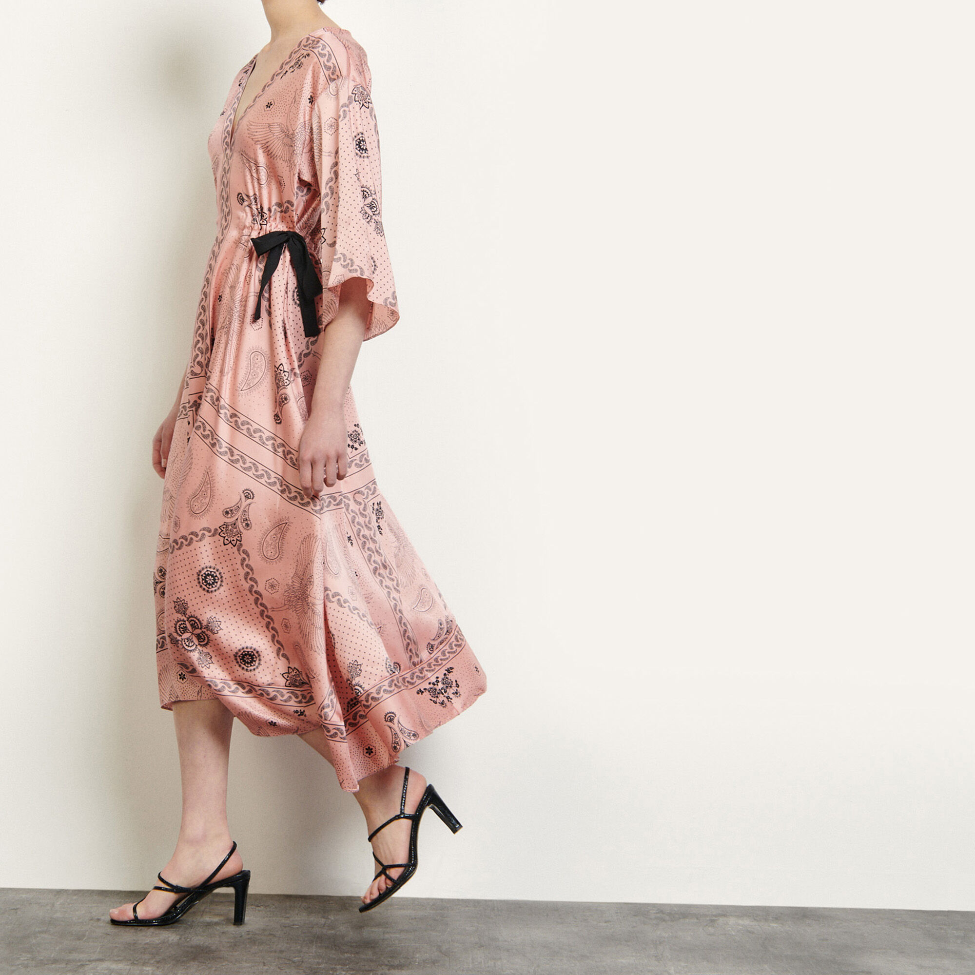 sandro printed midi dress