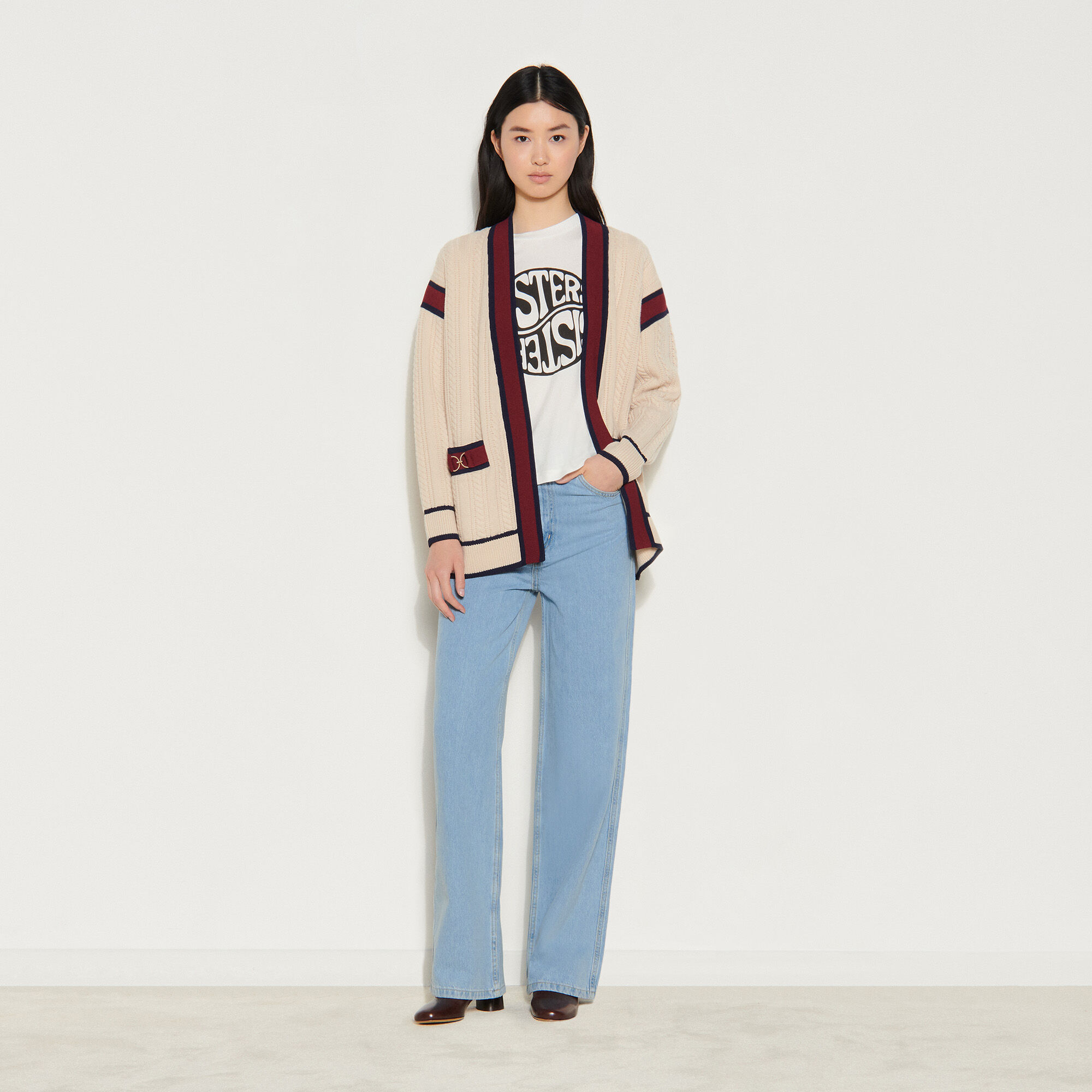 sandro knit cardigan