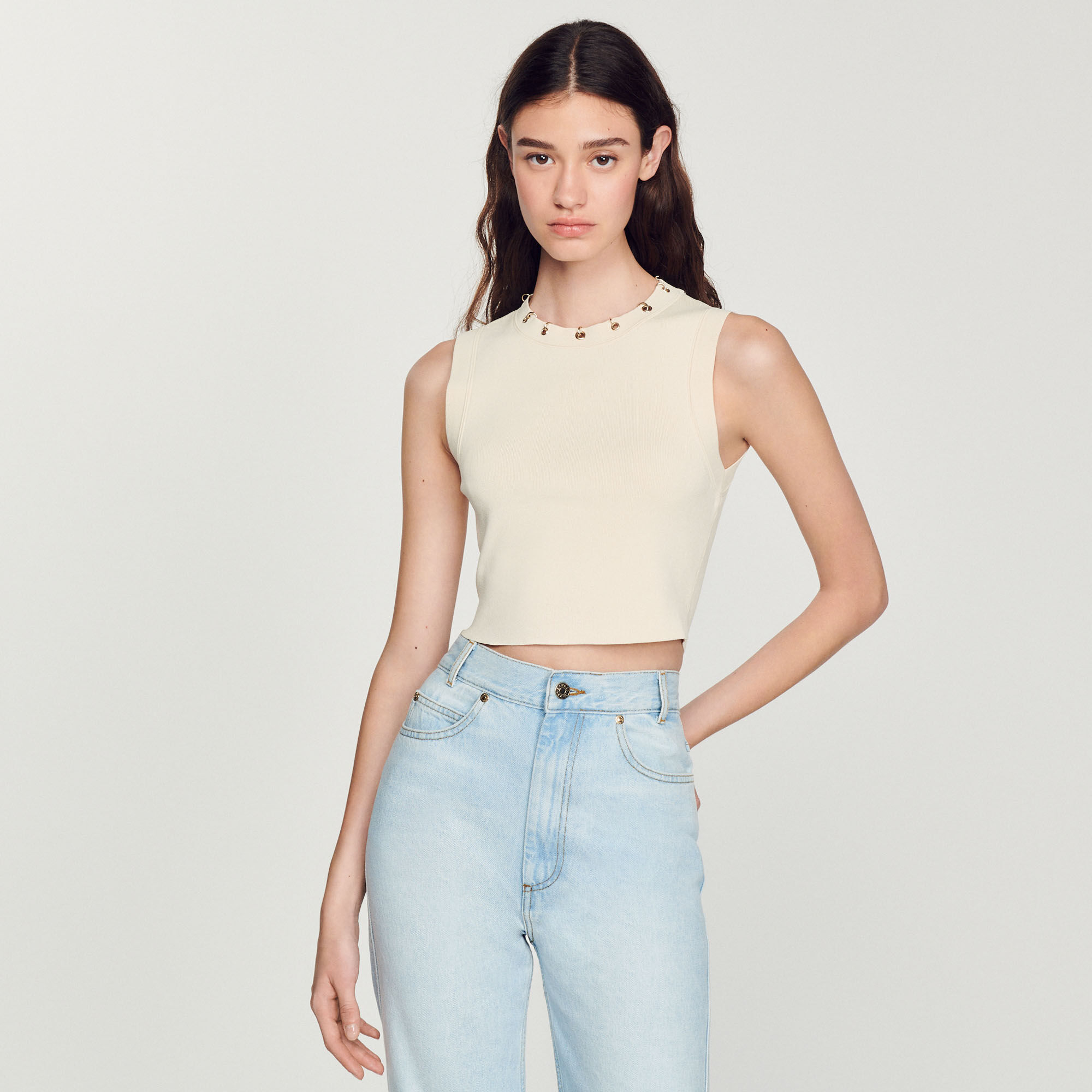 Thin cropped sweater outlet