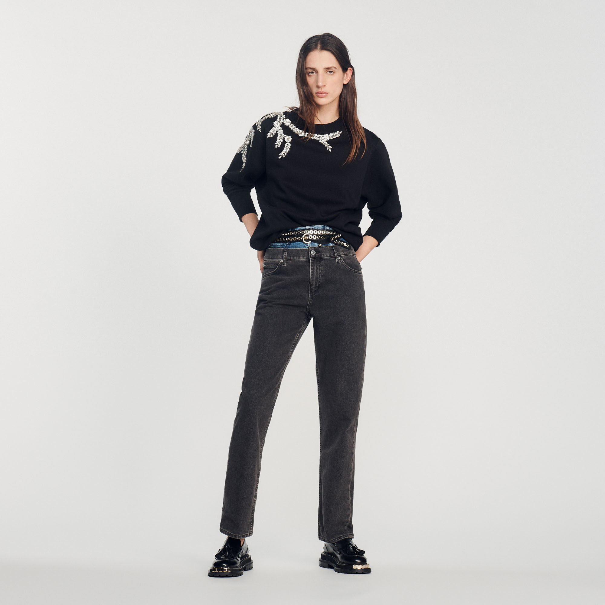 Marceau Embellished sweatshirt Sweaters Cardigans Sandro Paris