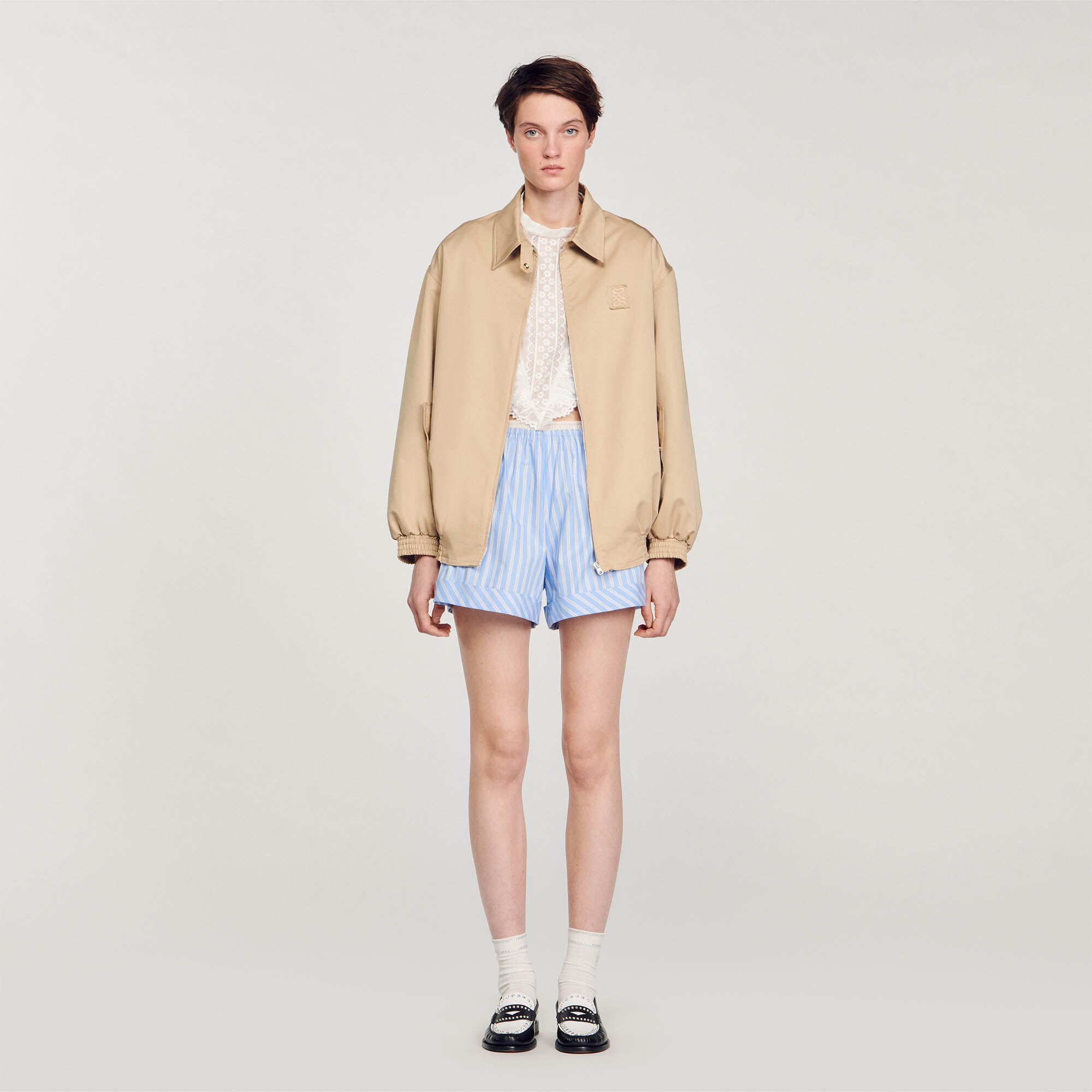 Sandro outlet beige jacket