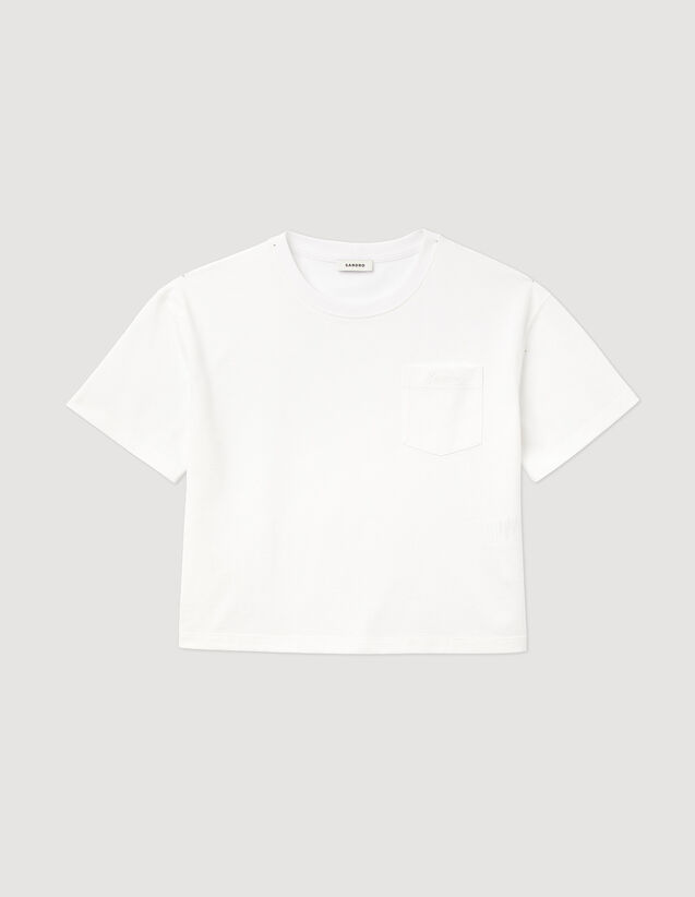 Sandro Cropped loose T-shirt Login to add to Wish list. 2