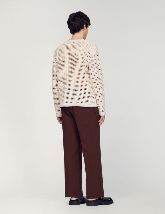 Crochet Crochet knit sweater - Sweaters & Cardigans | Sandro Paris