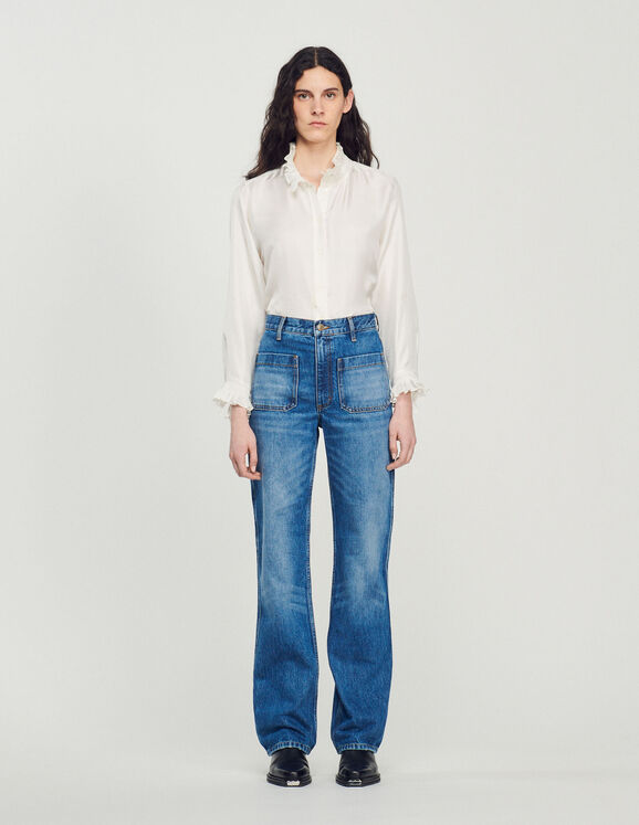 Faded baggy jeans - More Responsible - Sandro-paris.com